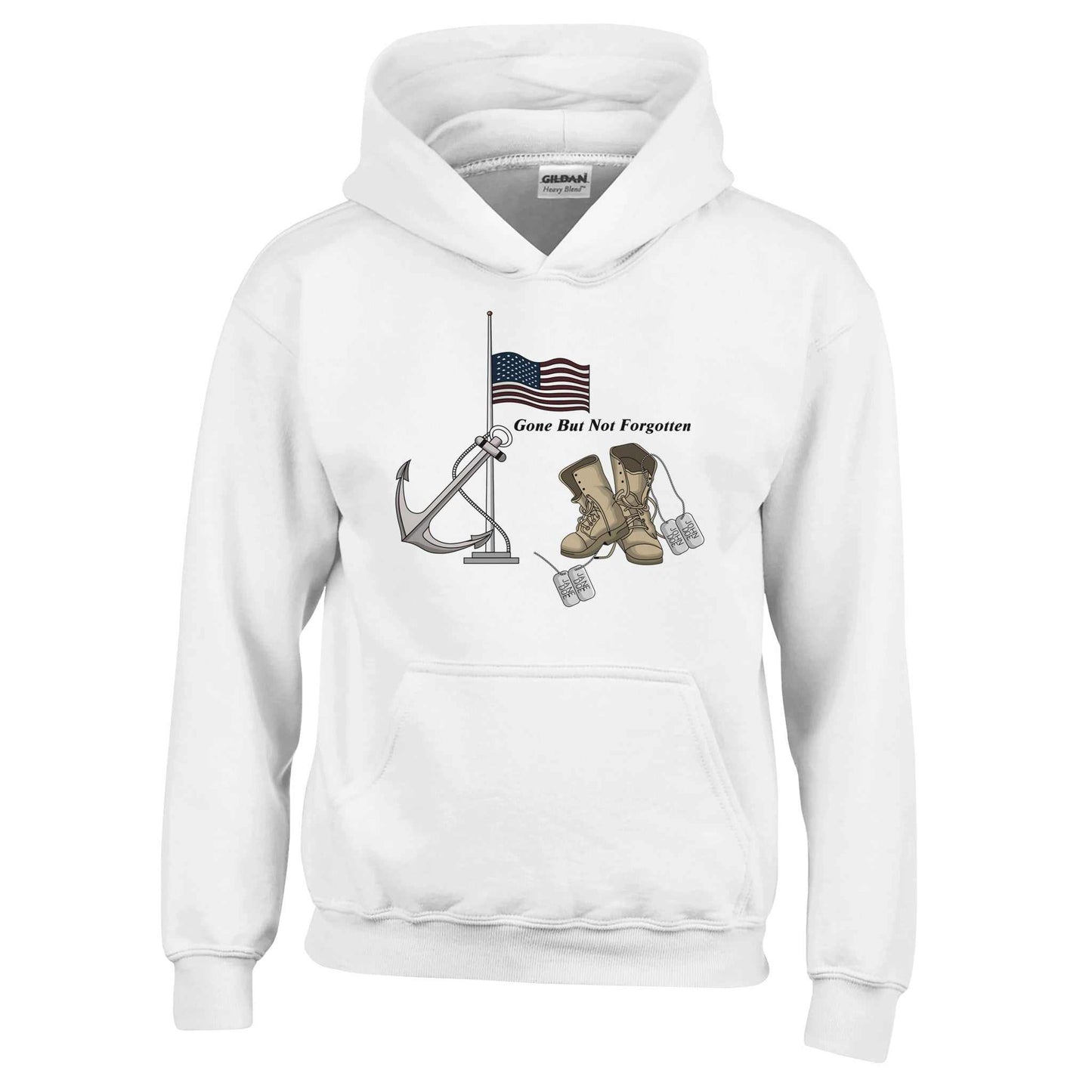 Classic Kids Pullover Hoodie | Gildan 18500B - Gone But Not Forgotten