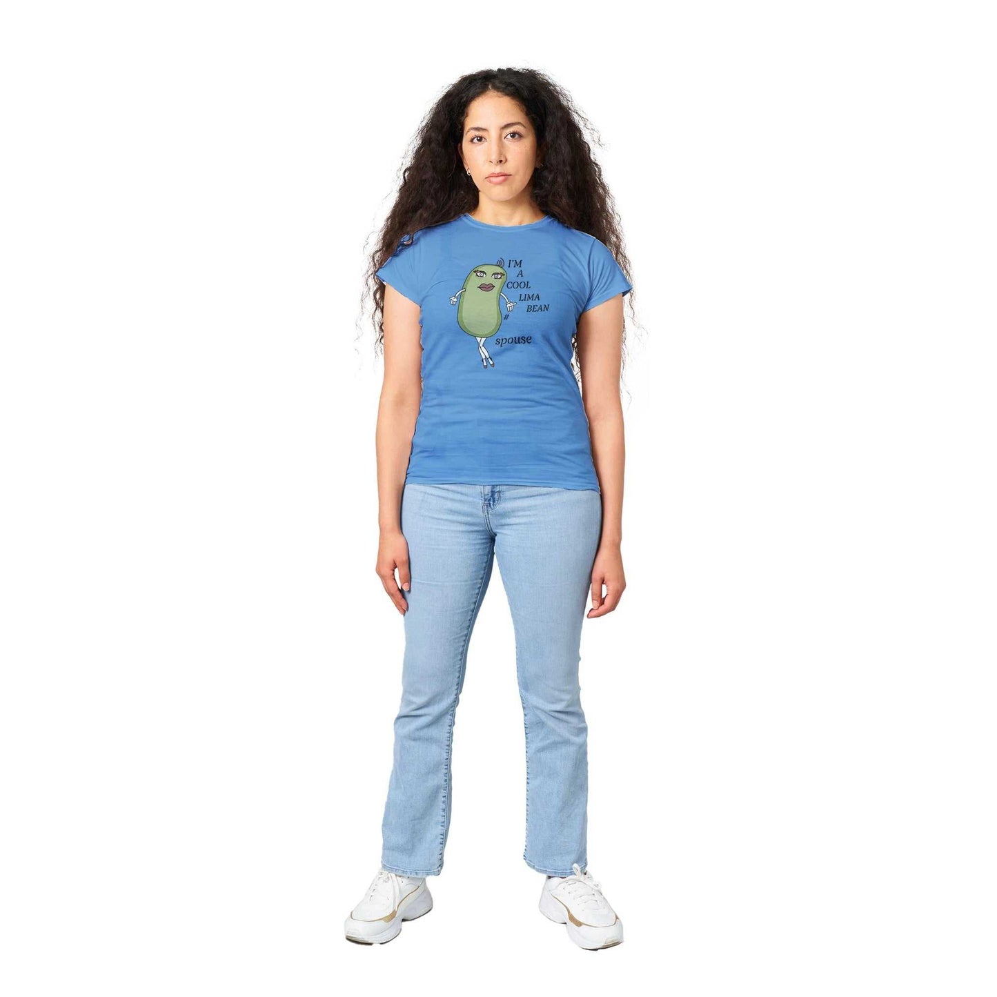 Classic Womens Crewneck T-shirt - Cool Lima Bean Spouse
