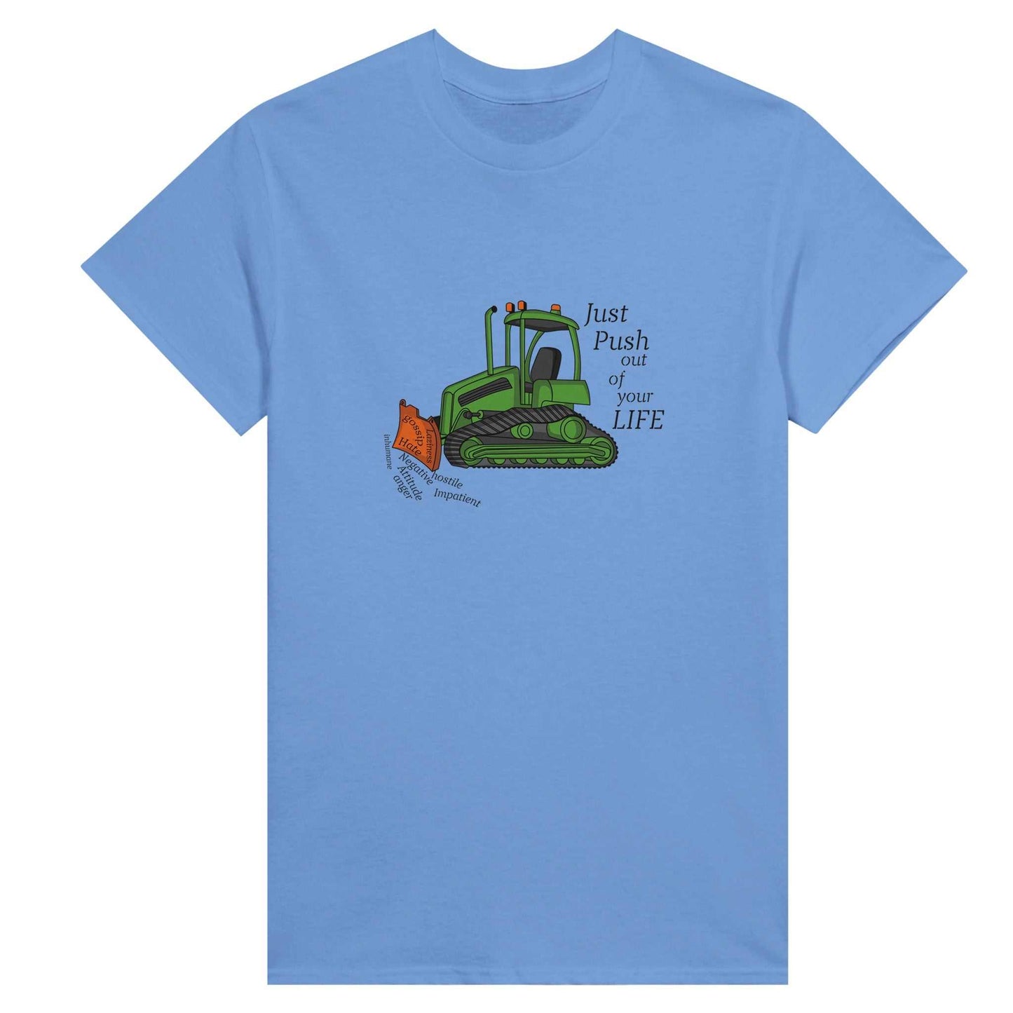 Heavyweight Womens Crewneck T-shirt - Bull dozier the Negatives Out