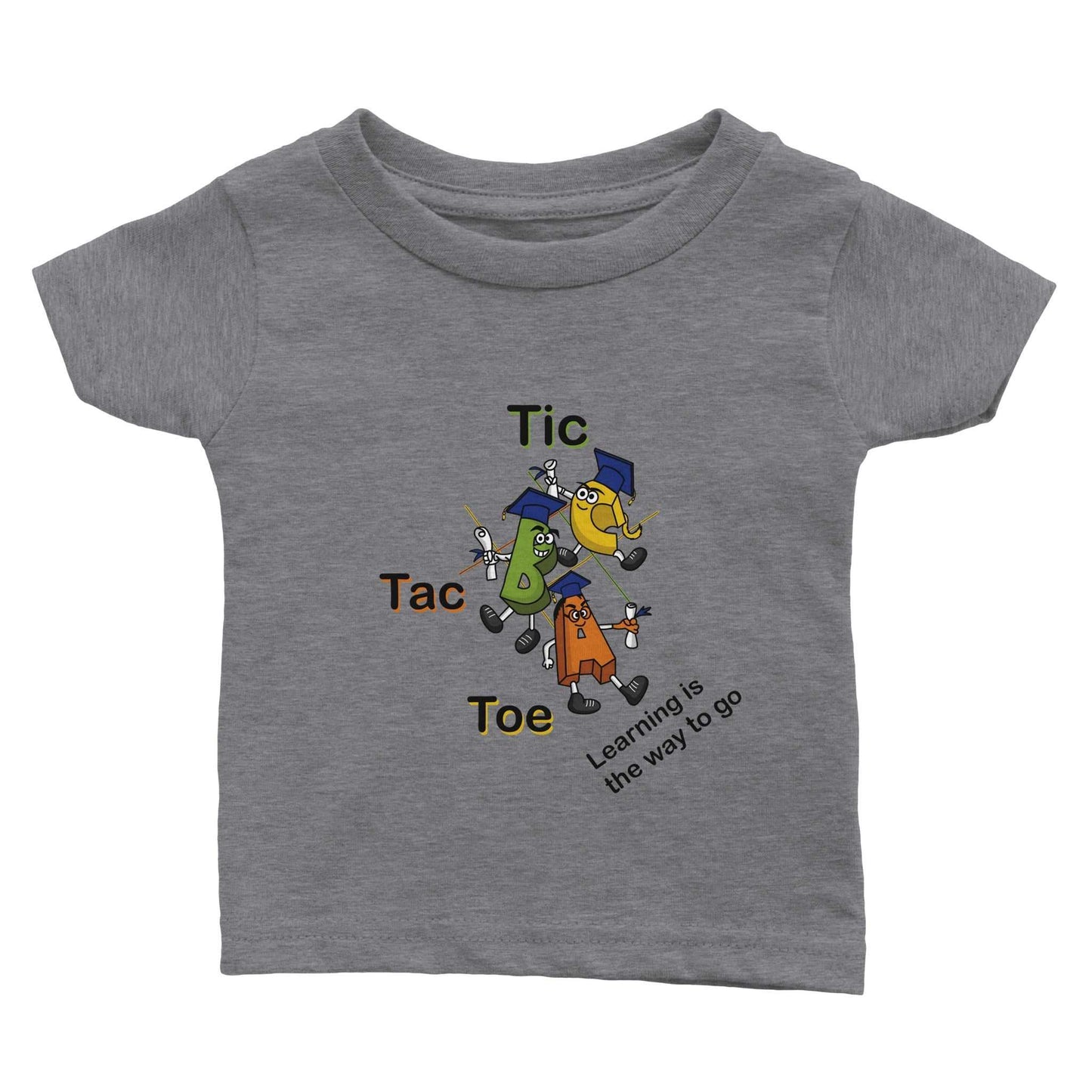 Classic Baby Crewneck T-shirt - Tic Tac Toe Learning is the Way to Go