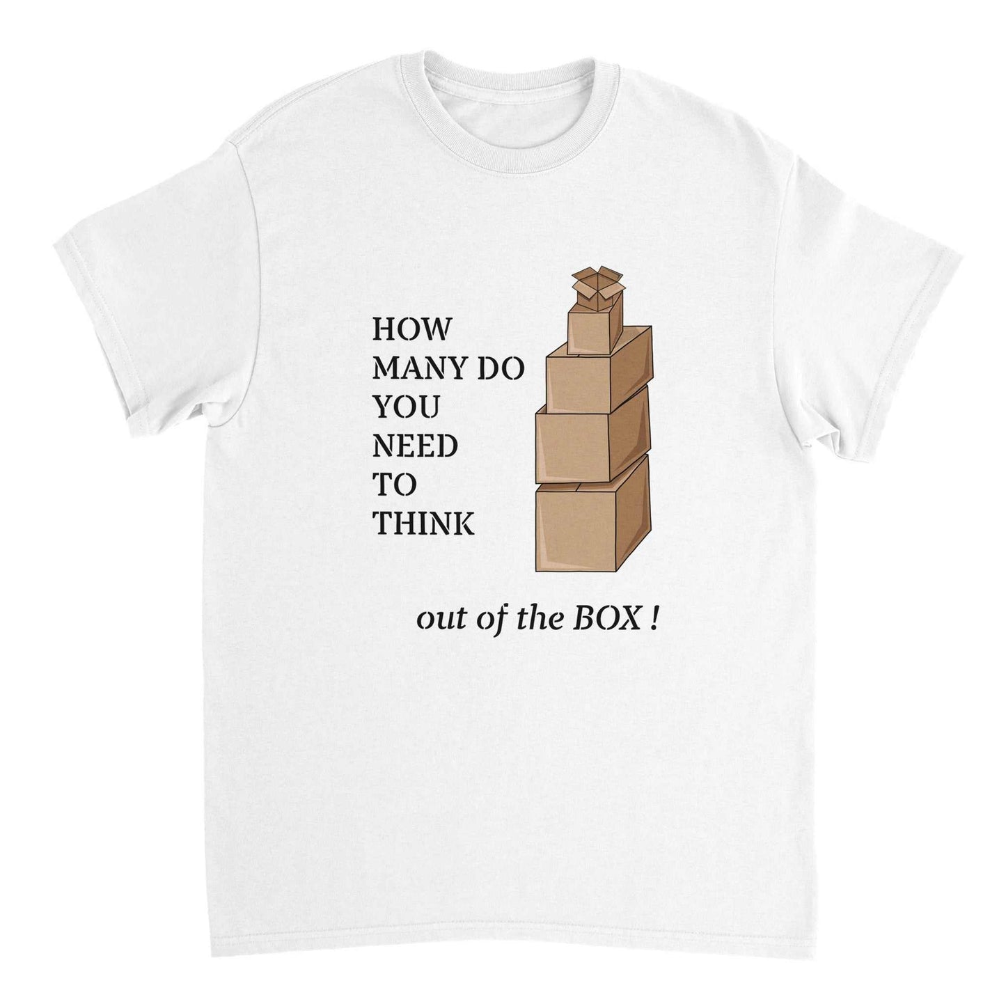 Heavyweight Unisex Crewneck T-shirt - Thinking out the Box