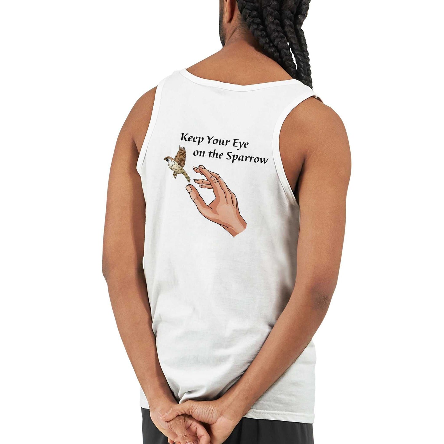 Premium Unisex Tank Top - Keep Your Eye on the Sparrow