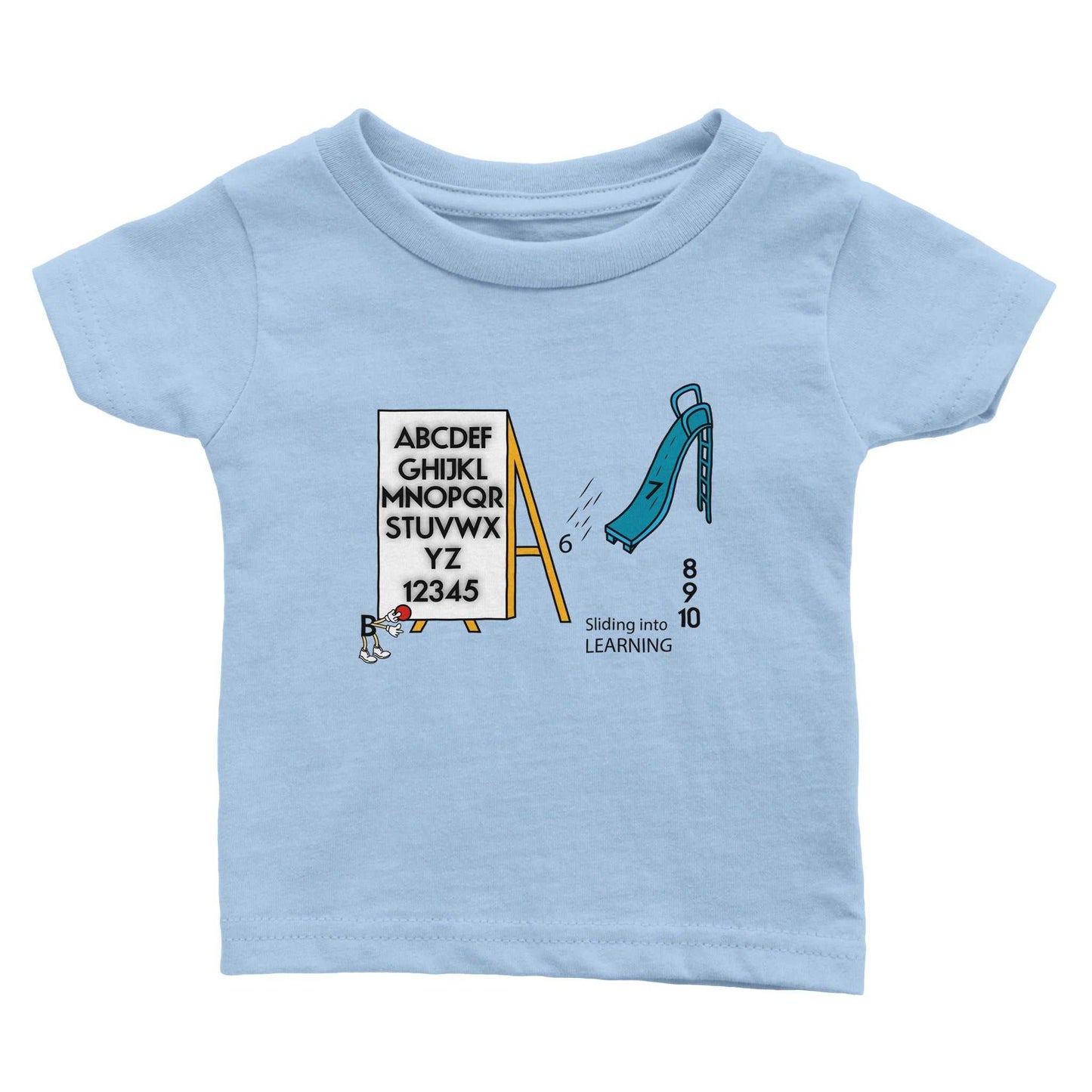 Classic Baby Crewneck T-shirt - Sliding into Learning
