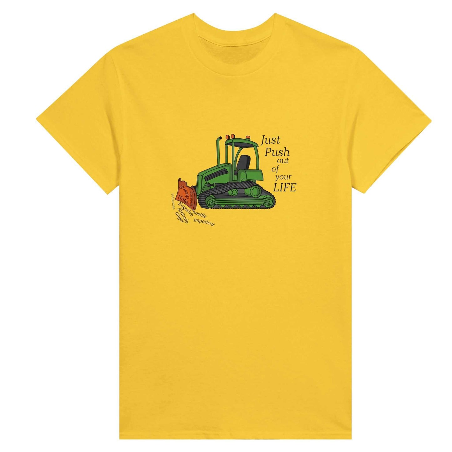 Heavyweight Womens Crewneck T-shirt - Bull dozier the Negatives Out