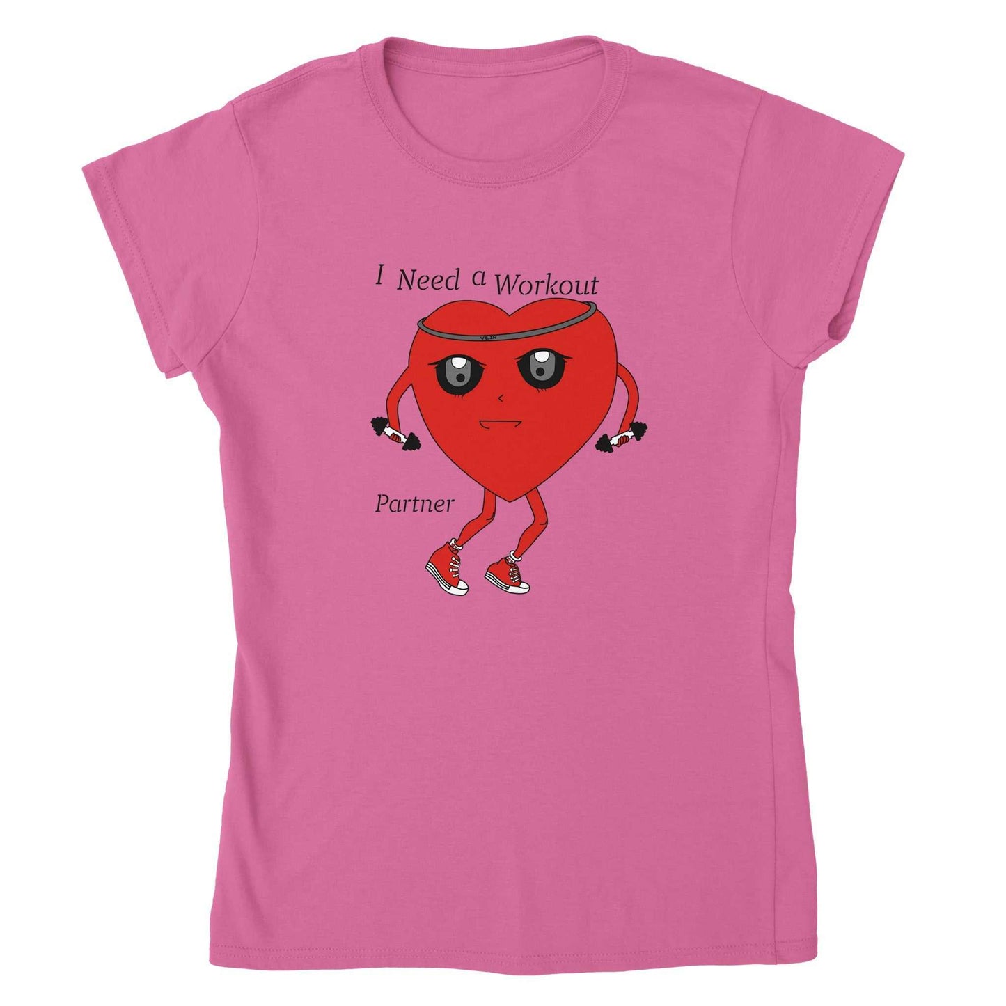Classic Womens Crewneck T-shirt - The Heart needs a workout partner