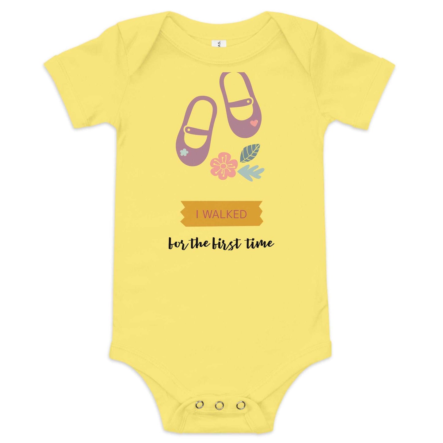 Toddler and Baby short sleeve one piece - I Walked