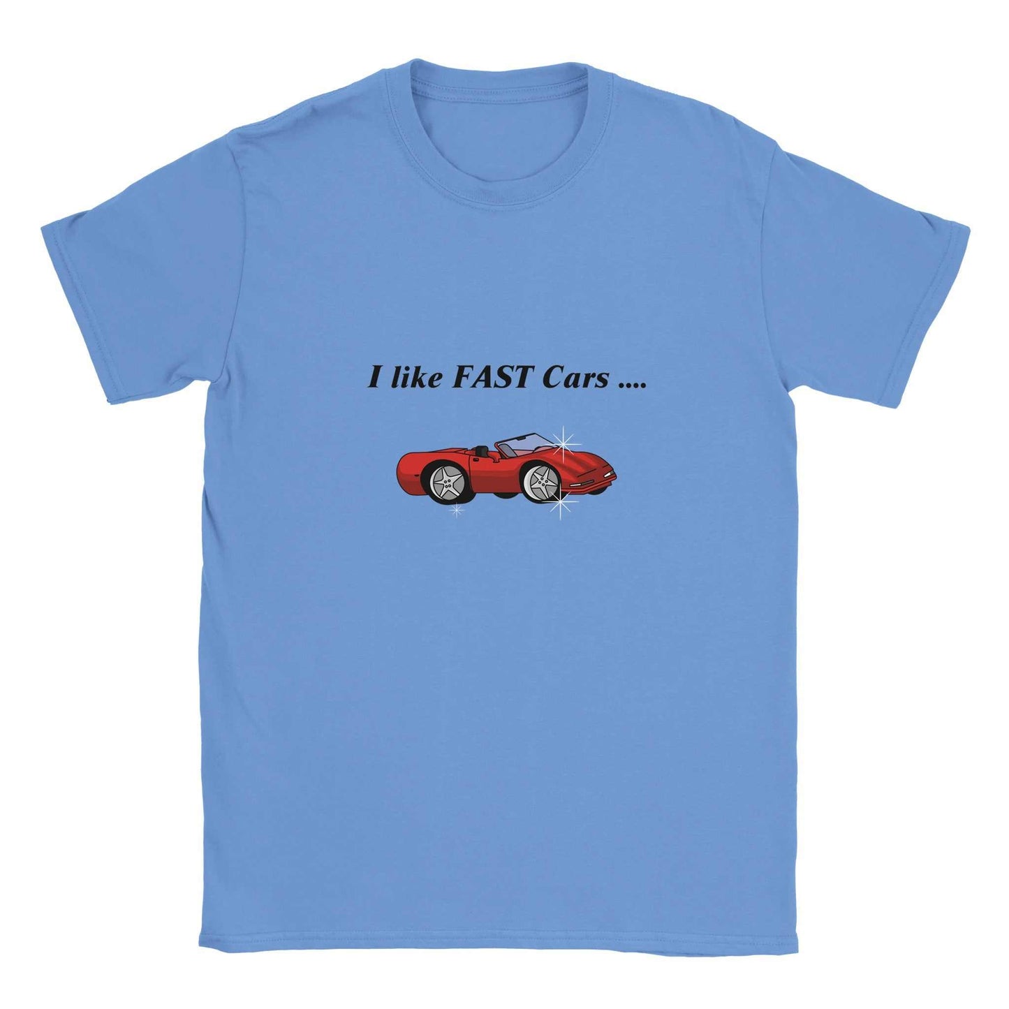 Classic Kids Crewneck T-shirt- I Like Fast Cars