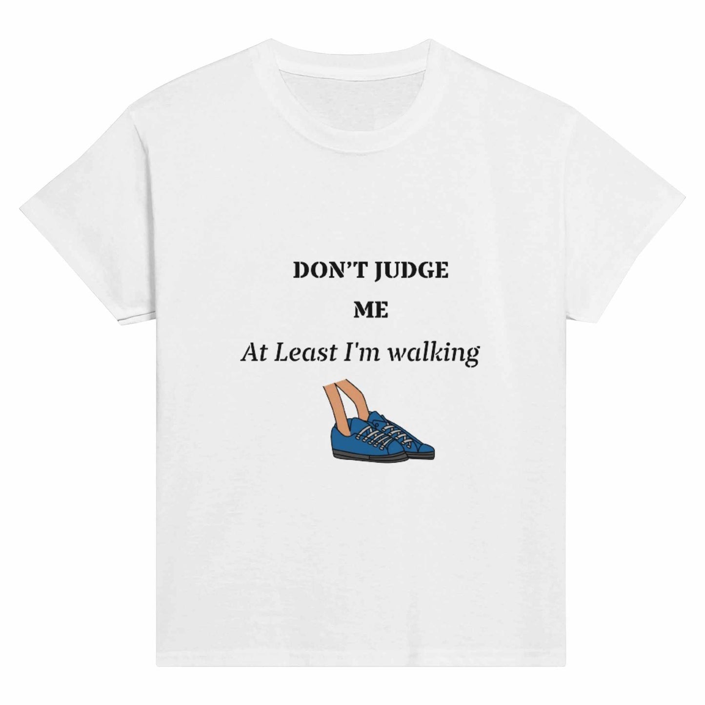 Classic Kids Crewneck T-shirt - Don't Judge Me, Walk with Me