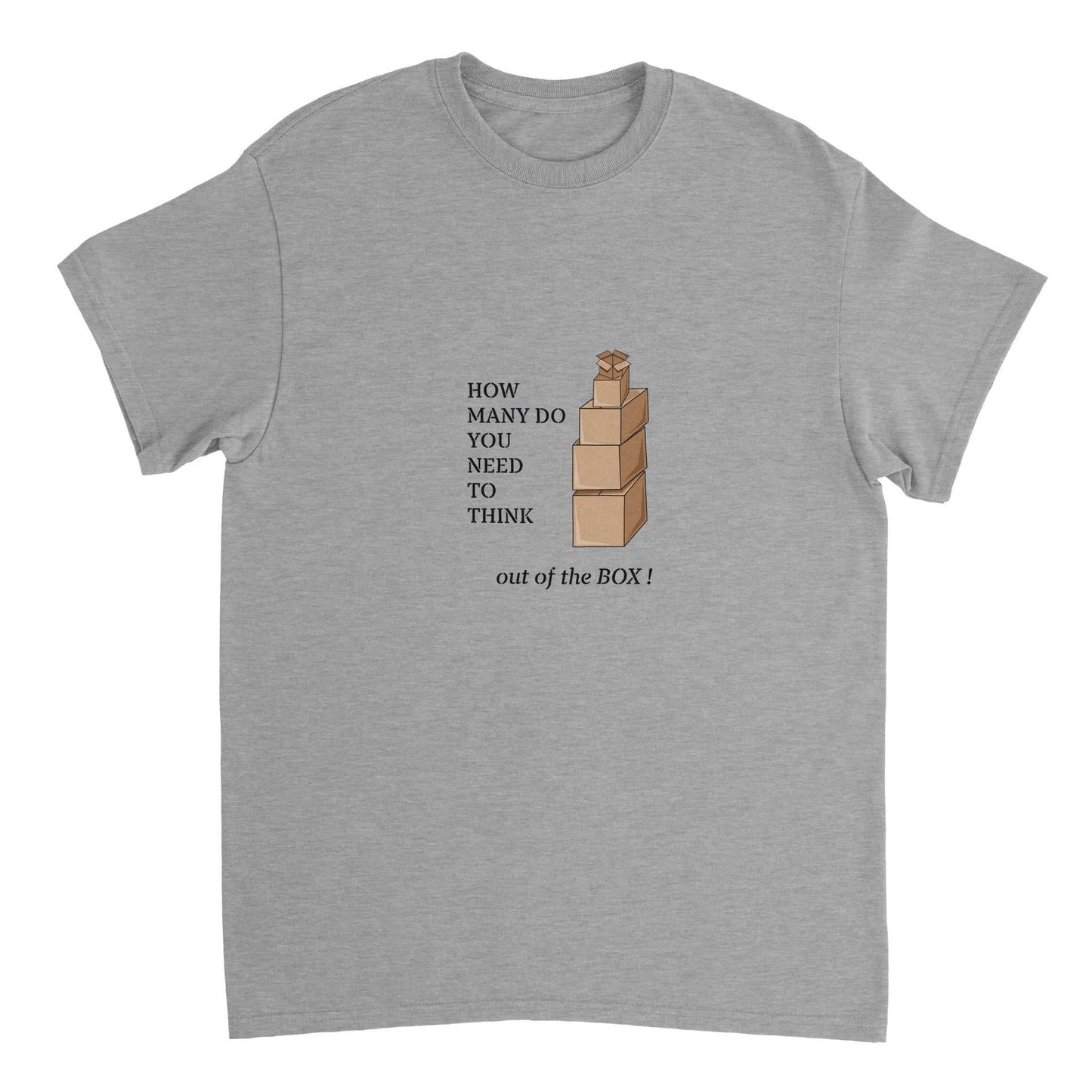 Heavyweight Unisex Crewneck T-shirt - Thinking out the Box
