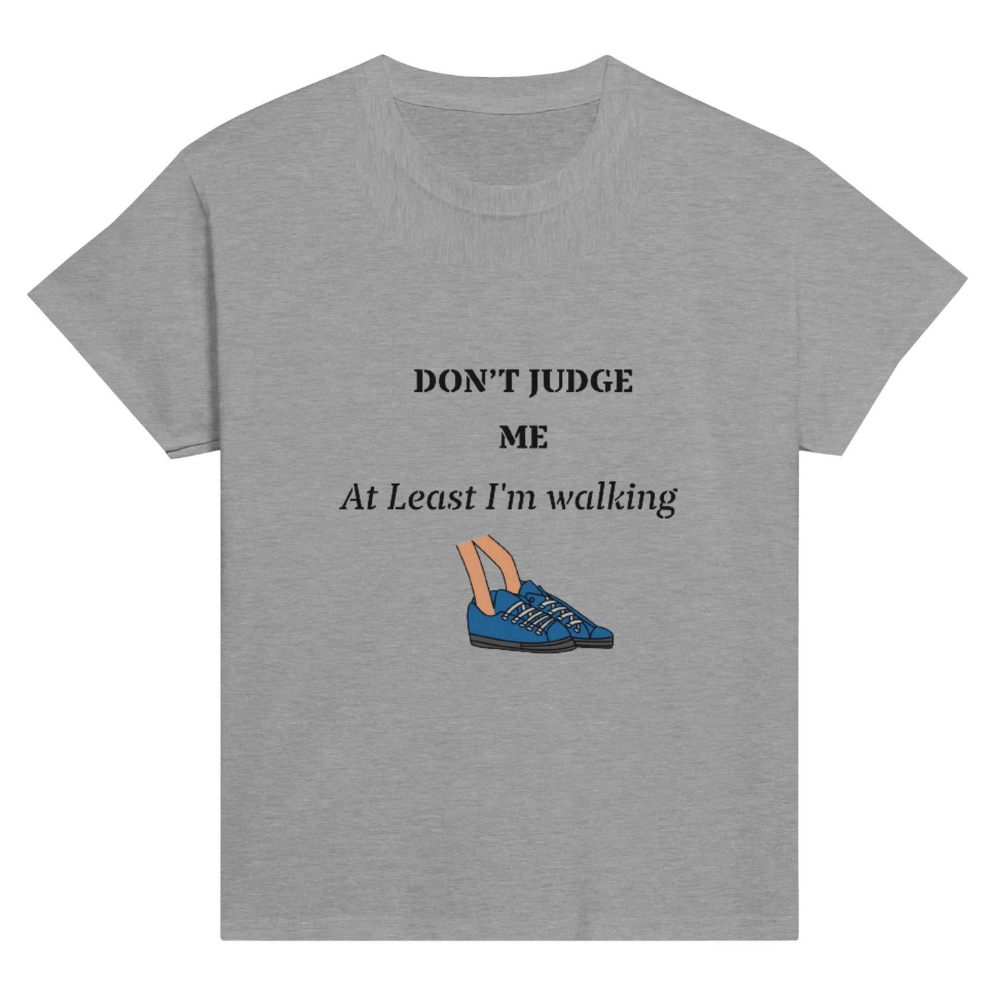 Classic Kids Crewneck T-shirt - Don't Judge Me, Walk with Me