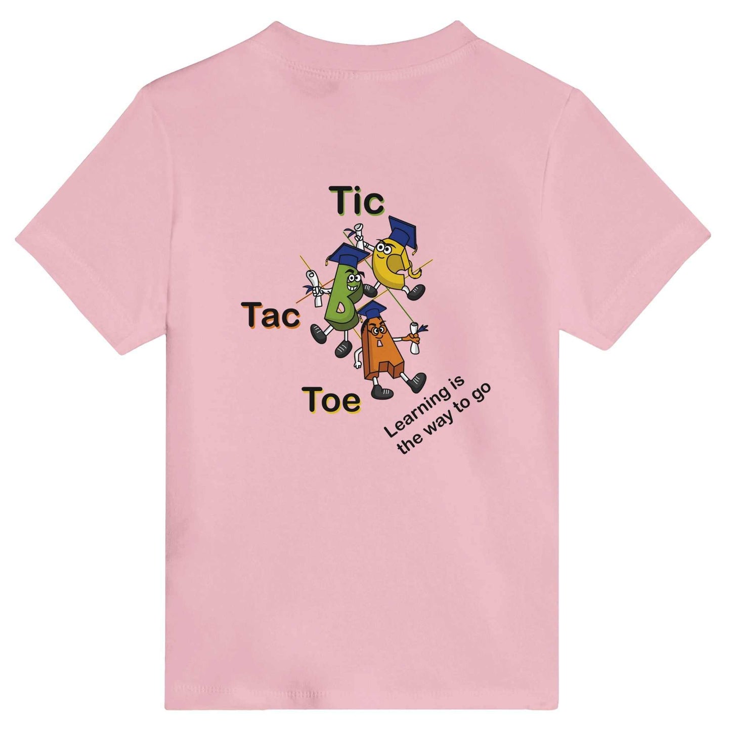 Classic Baby Crewneck T-shirt - Tic Tac Toe Learning is the Way to Go (back)