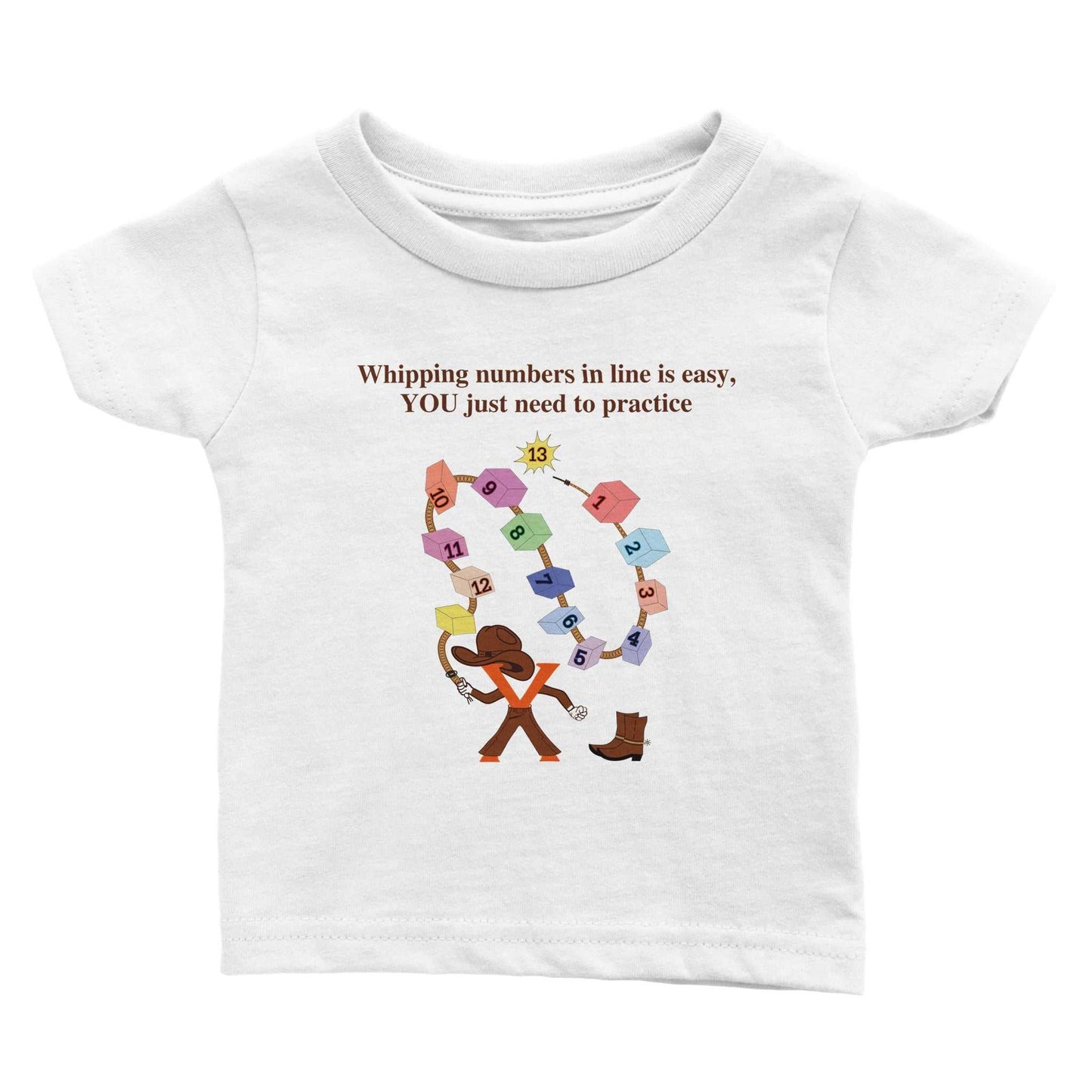 Classic Baby Crewneck T-shirt - Whipping Numbers in line