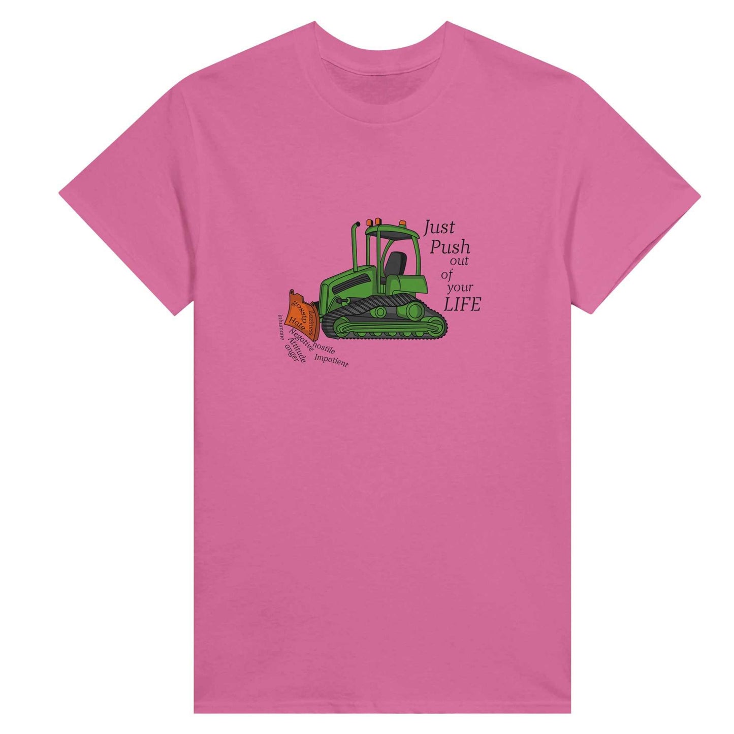 Heavyweight Womens Crewneck T-shirt - Bull dozier the Negatives Out