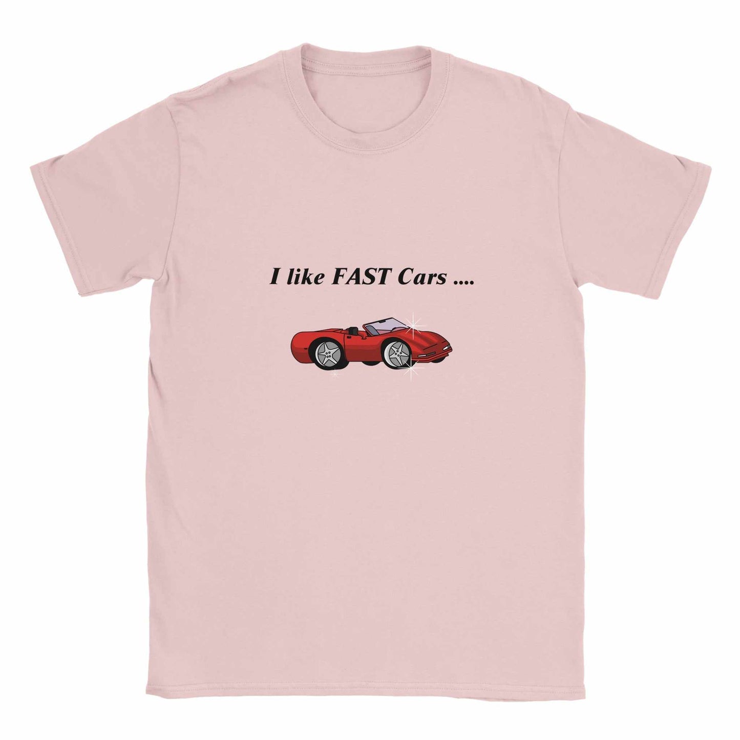 Classic Kids Crewneck T-shirt- I Like Fast Cars