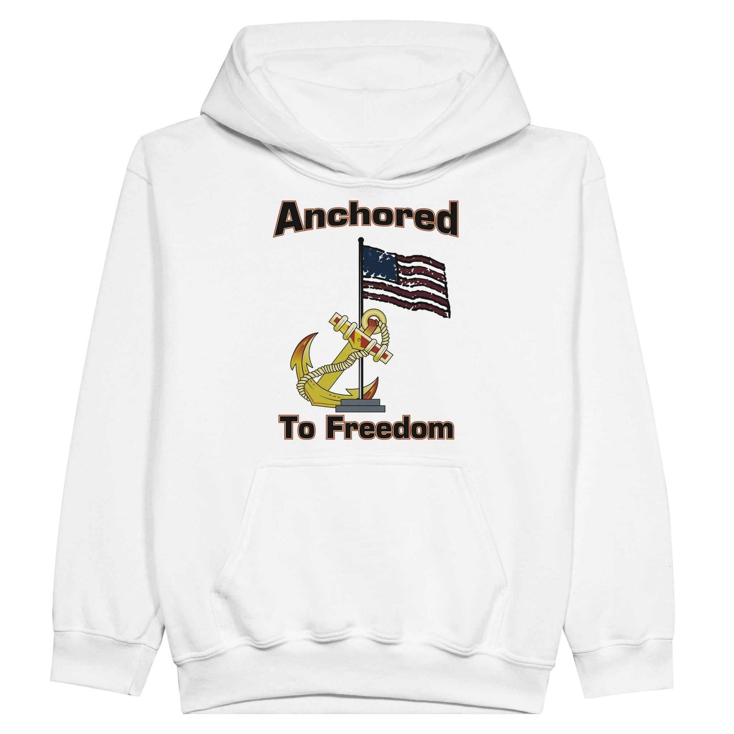 Classic Kids Pullover Hoodie - Anchored to Freedom