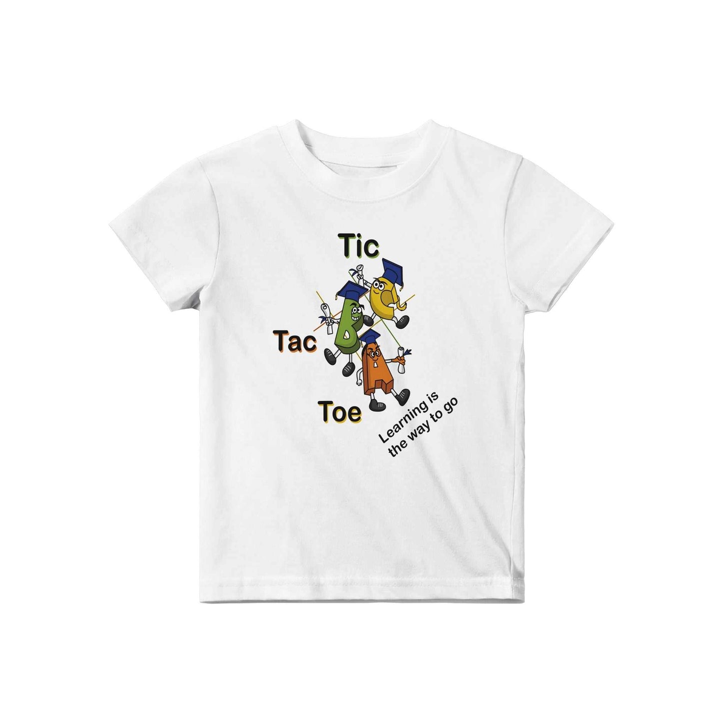 Classic Baby Crewneck T-shirt - Tic Tac Toe Learning is the Way to Go