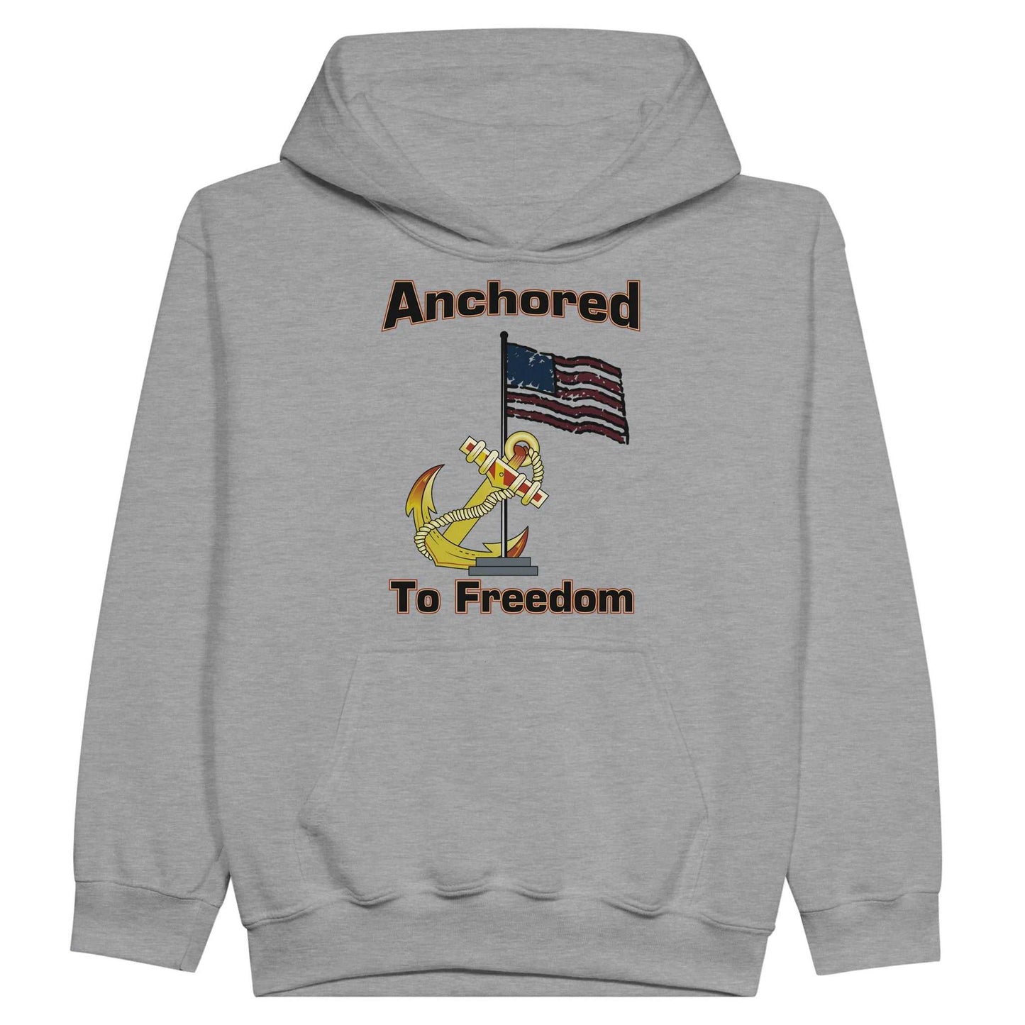 Classic Kids Pullover Hoodie - Anchored to Freedom