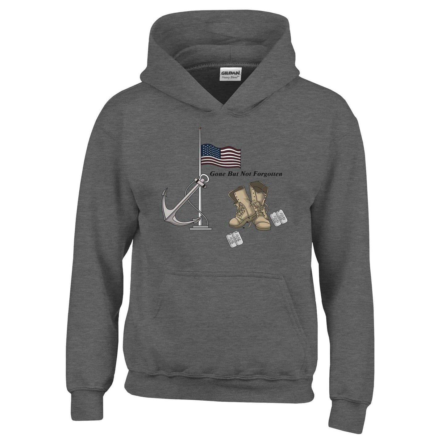 Classic Kids Pullover Hoodie | Gildan 18500B - Gone But Not Forgotten