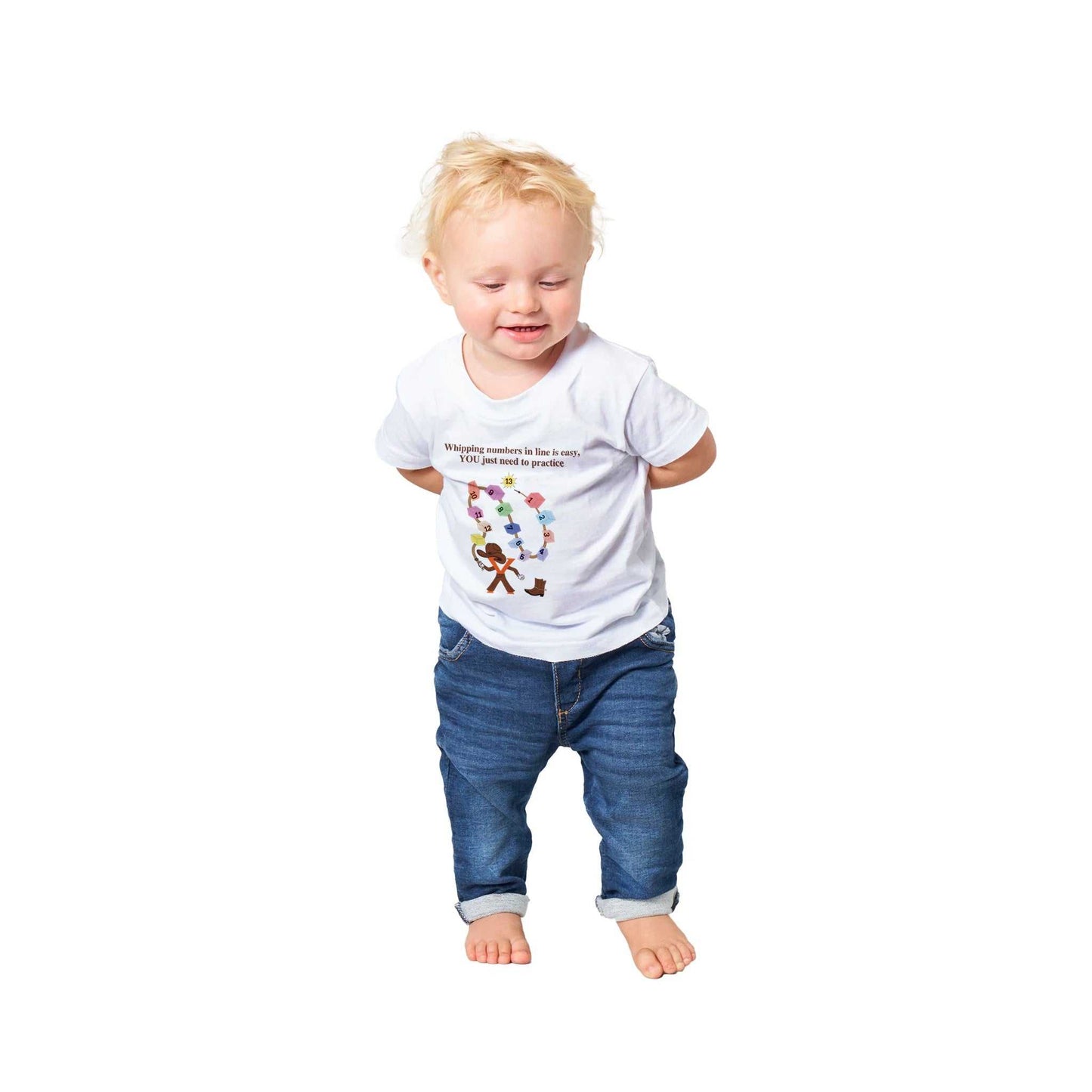 Classic Baby Crewneck T-shirt - Whipping Numbers in line