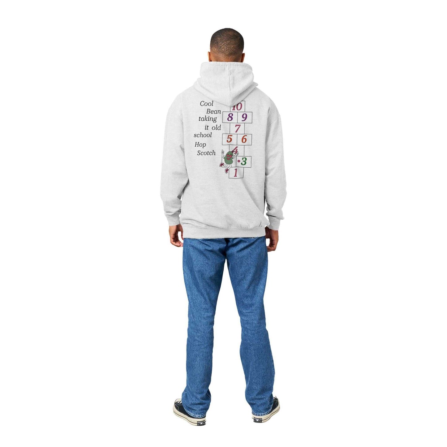 Premium Unisex Pullover Hoodie - Cool Lima Bean Goes Old School Hop Scotch