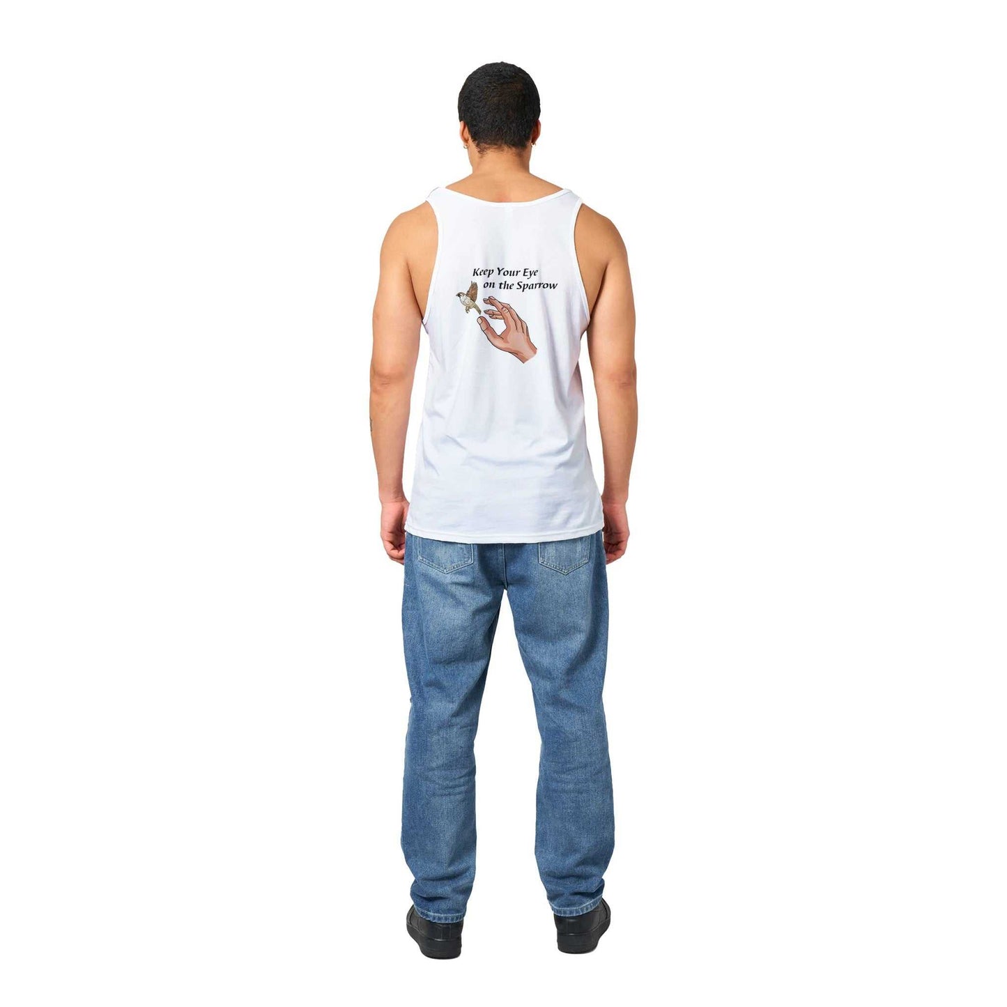 Premium Unisex Tank Top - Keep Your Eye on the Sparrow