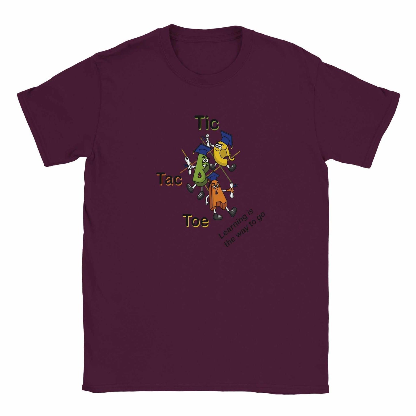 Classic Kids Crewneck T-shirt - Tic Tac Toe Learning is the Way to Go