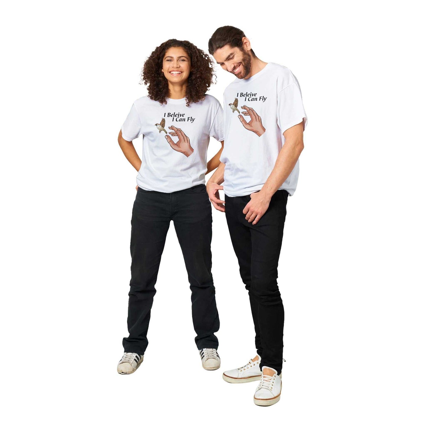 Heavyweight Unisex Crewneck T-shirt - I Believe I can Fly