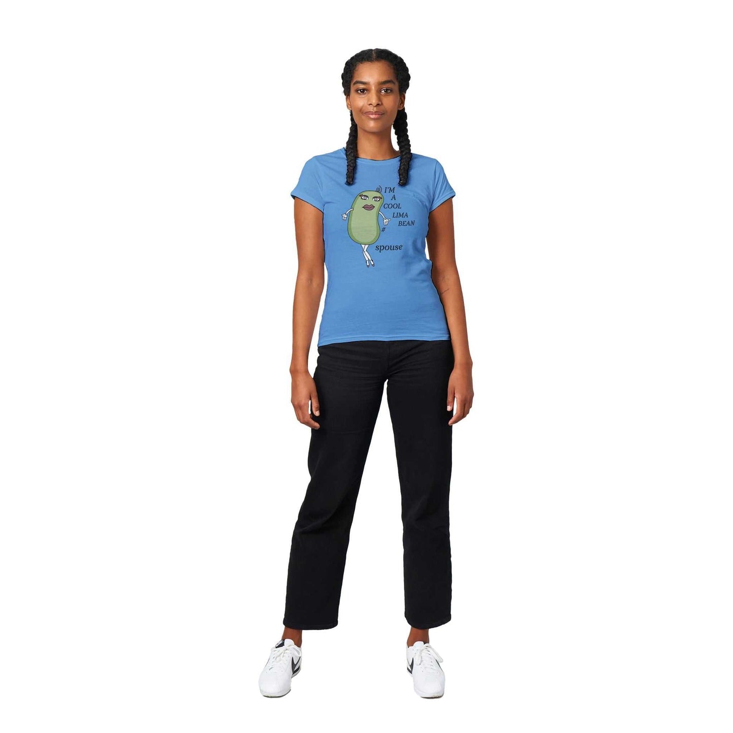 Classic Womens Crewneck T-shirt - Cool Lima Bean Spouse