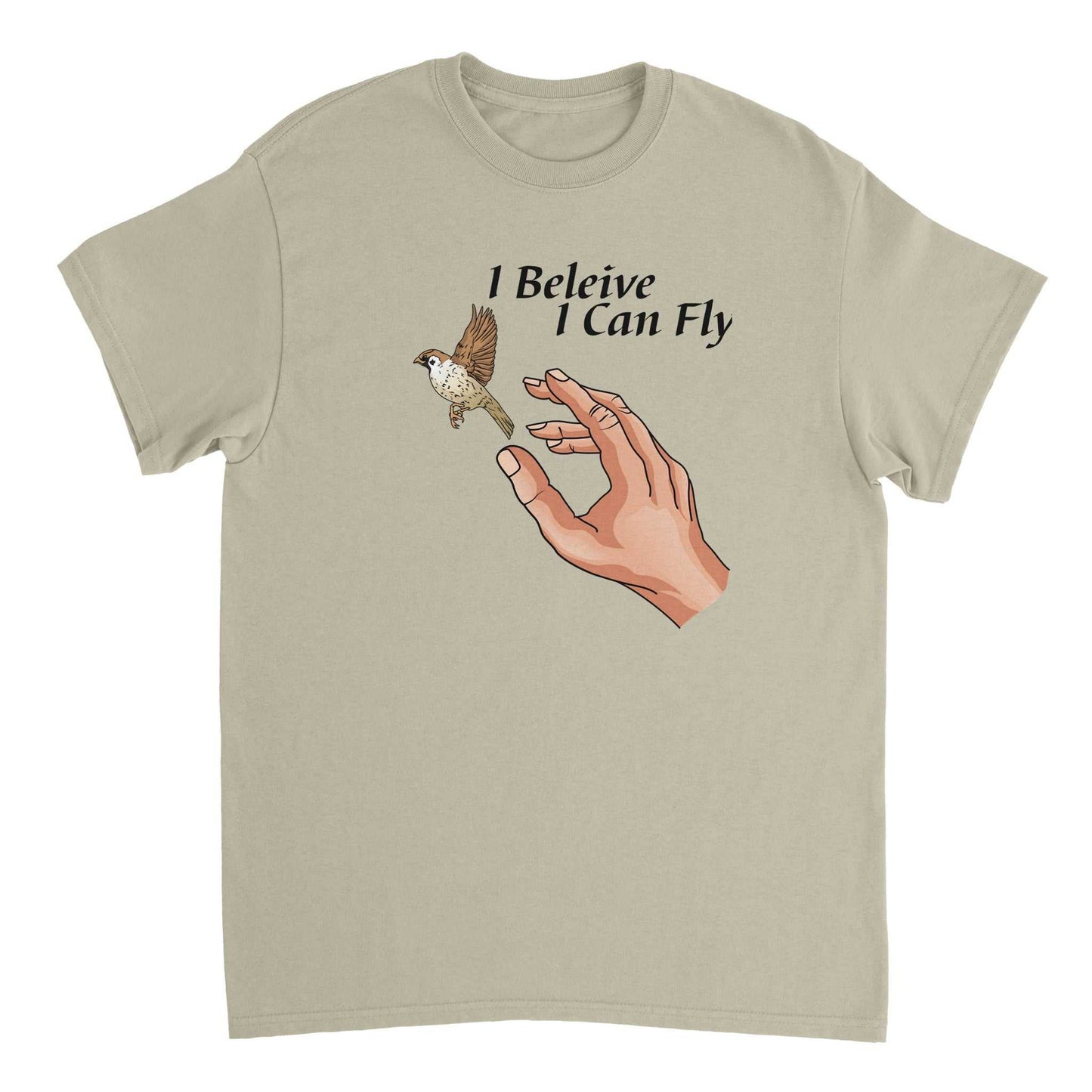 Heavyweight Unisex Crewneck T-shirt - I Believe I can Fly