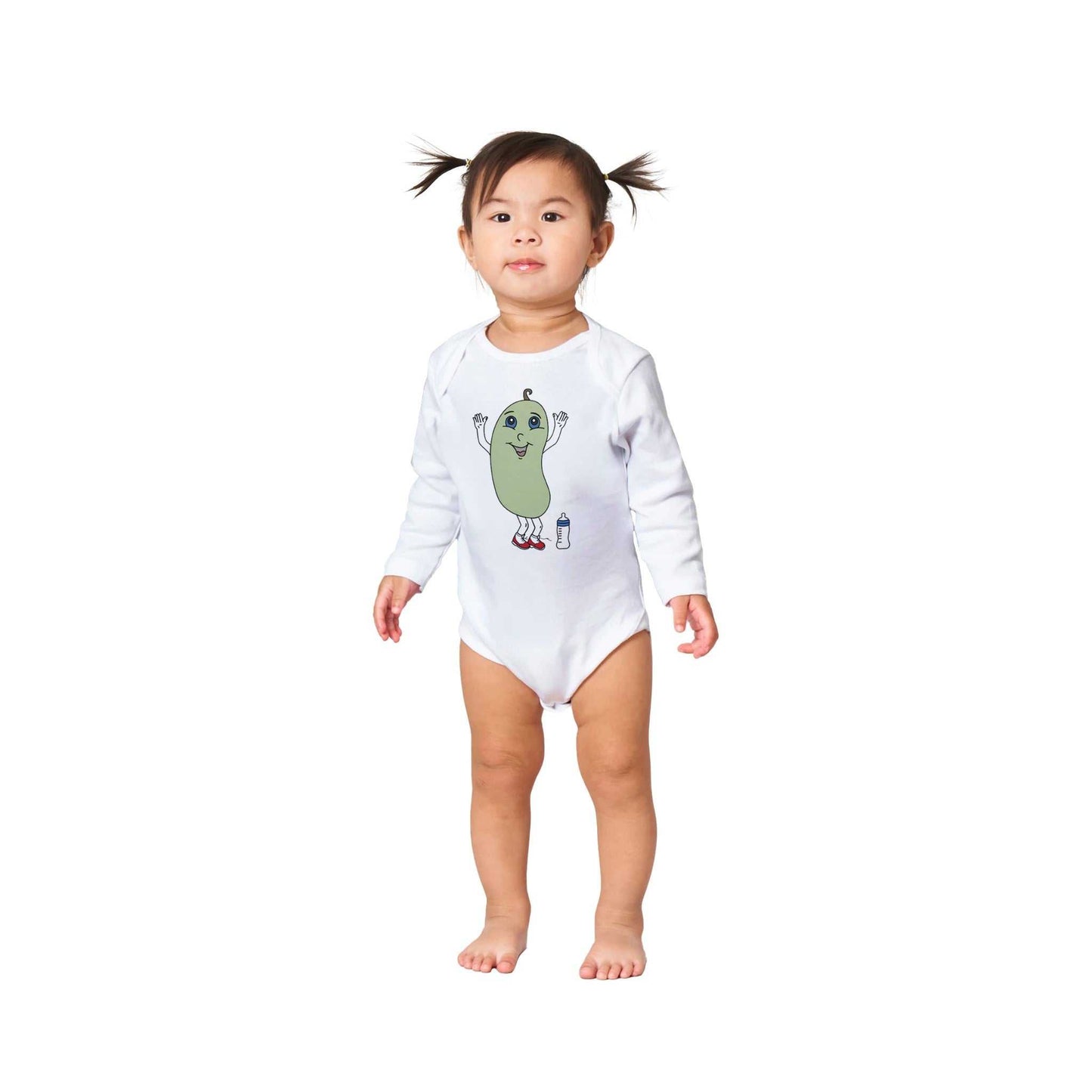 Classic Baby Long Sleeve Bodysuit - Baby Lima Bean Boy