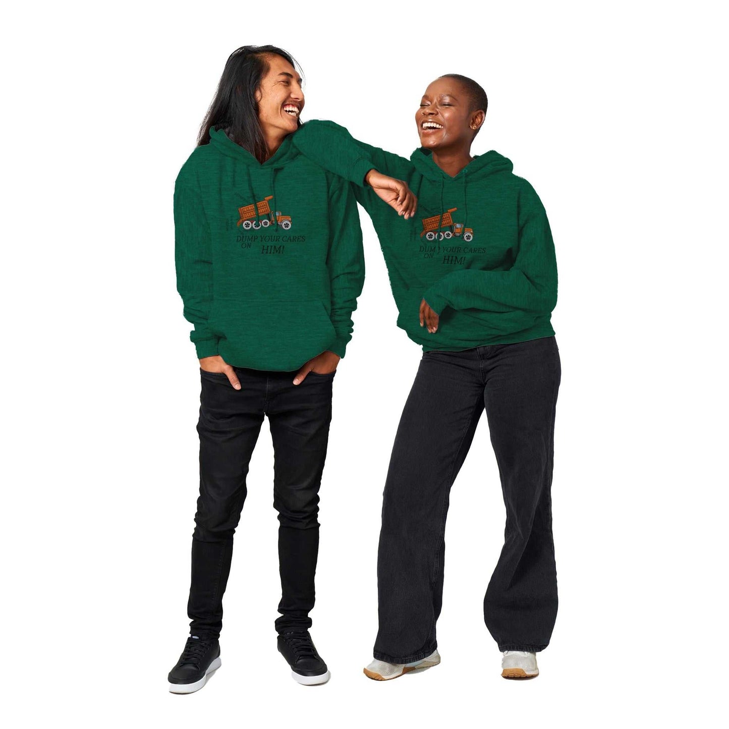 Premium Unisex Pullover Hoodie - Dump Your Cares On