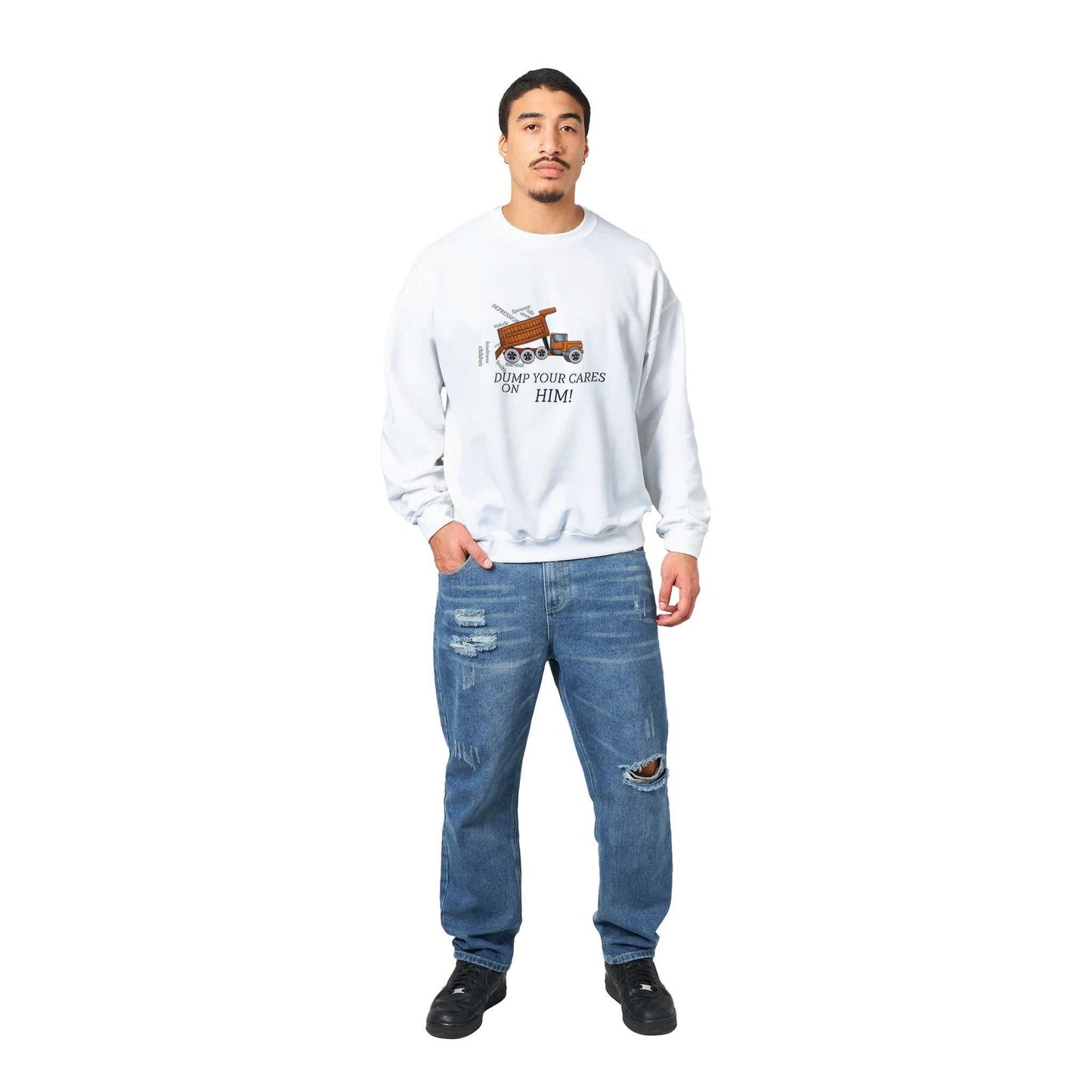 Classic Unisex Crewneck Sweatshirt - Dump Your Cares On