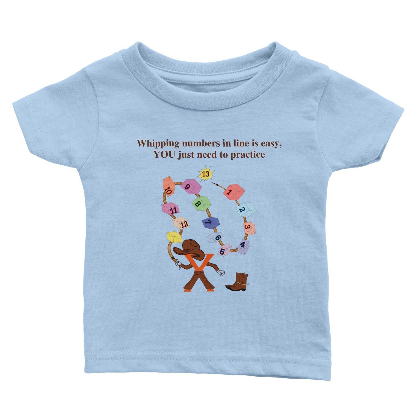 Classic Baby Crewneck T-shirt - Whipping Numbers in line
