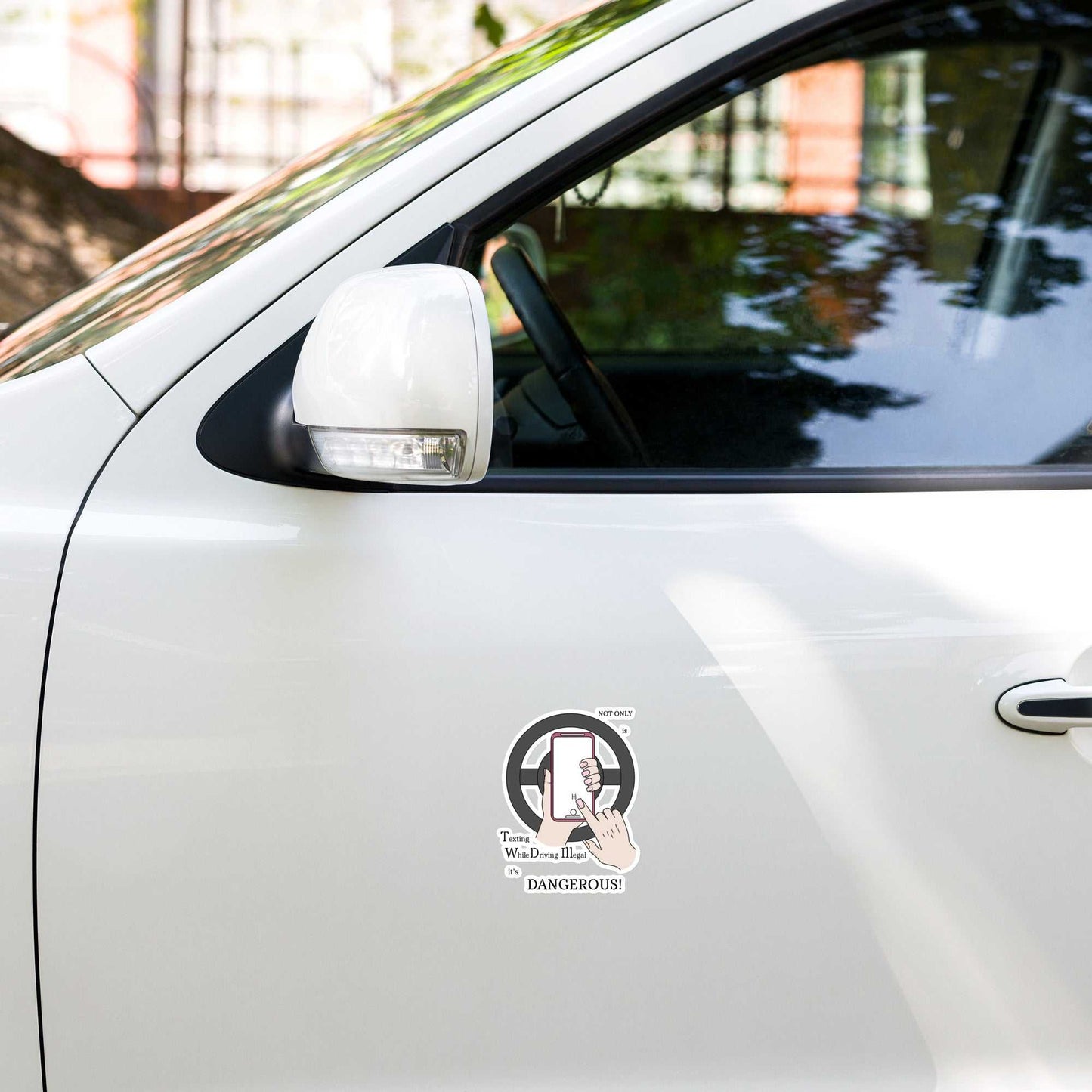 Texting While Driving - Bubble-free stickers