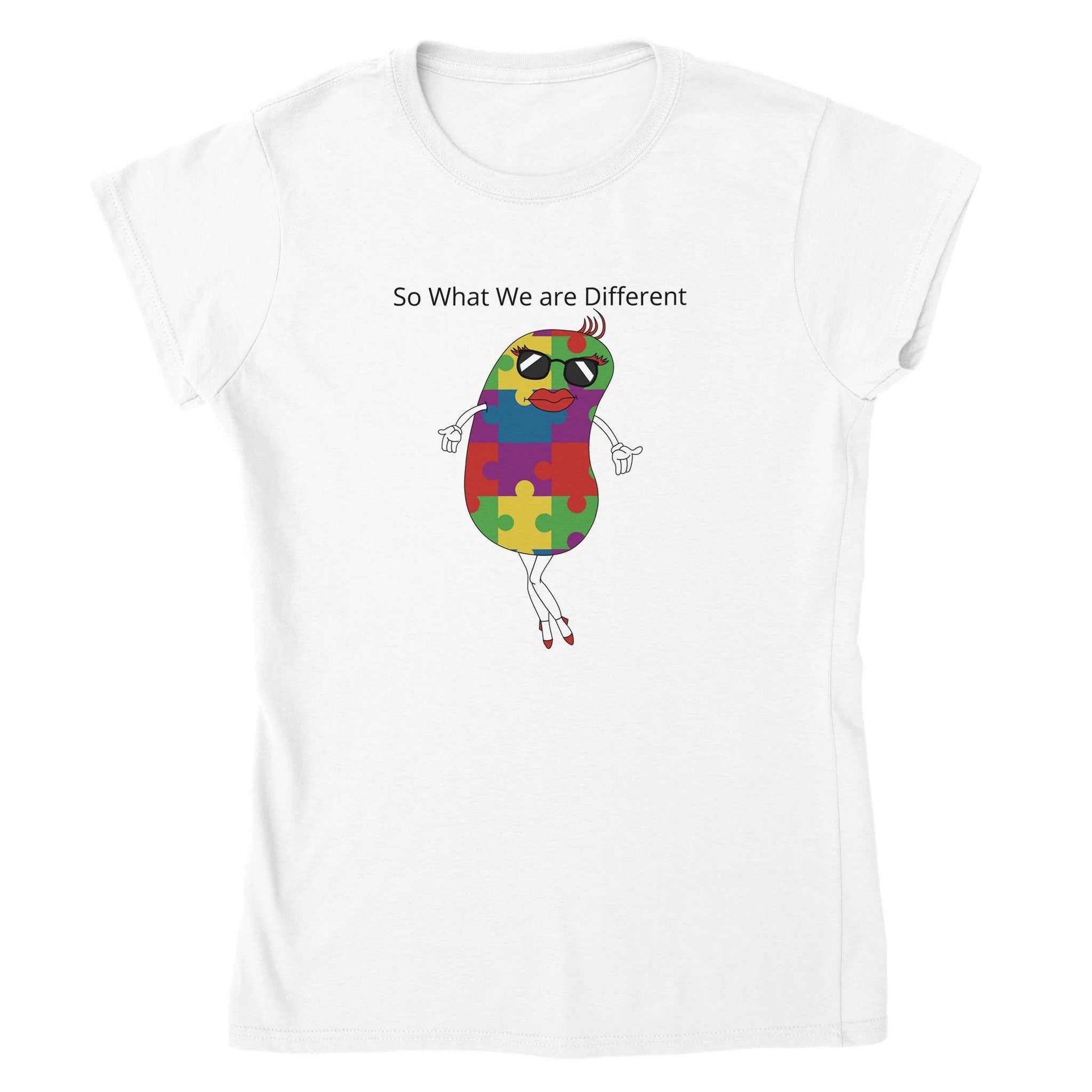 Classic Womens Crewneck T-shirt - Autism So What We Are Different