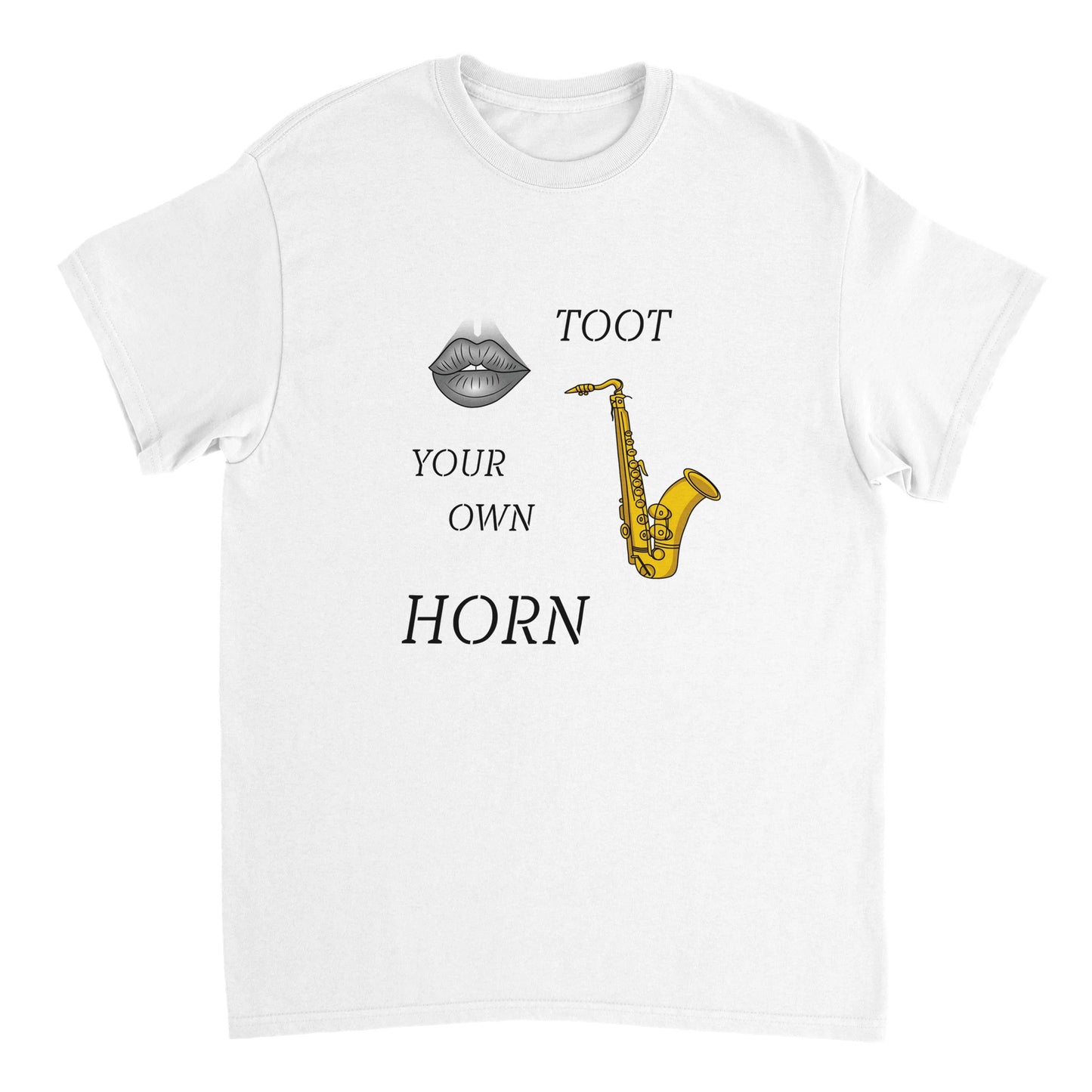 Heavyweight Unisex Crewneck T-shirt - Toot Your Own Horn