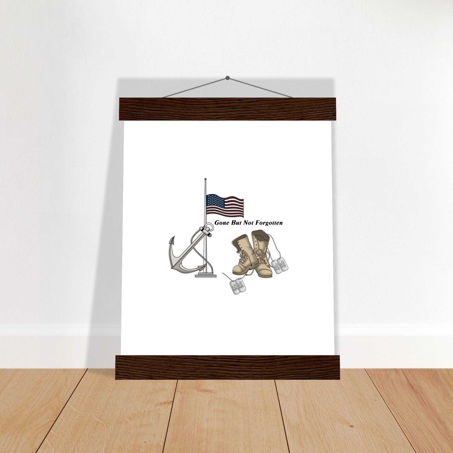 Premium Matte Paper Poster with Hanger - - Gone But NOT Forgotten