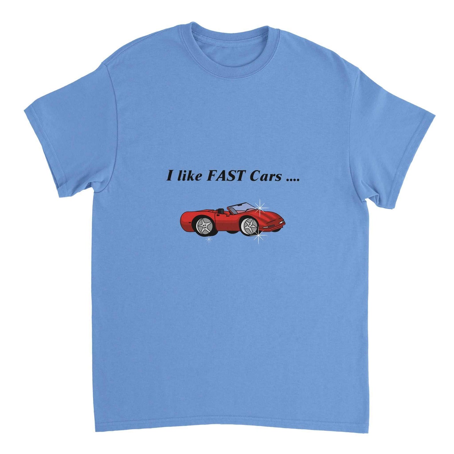 Heavyweight Unisex Crewneck T-shirt - I like Fast Cars