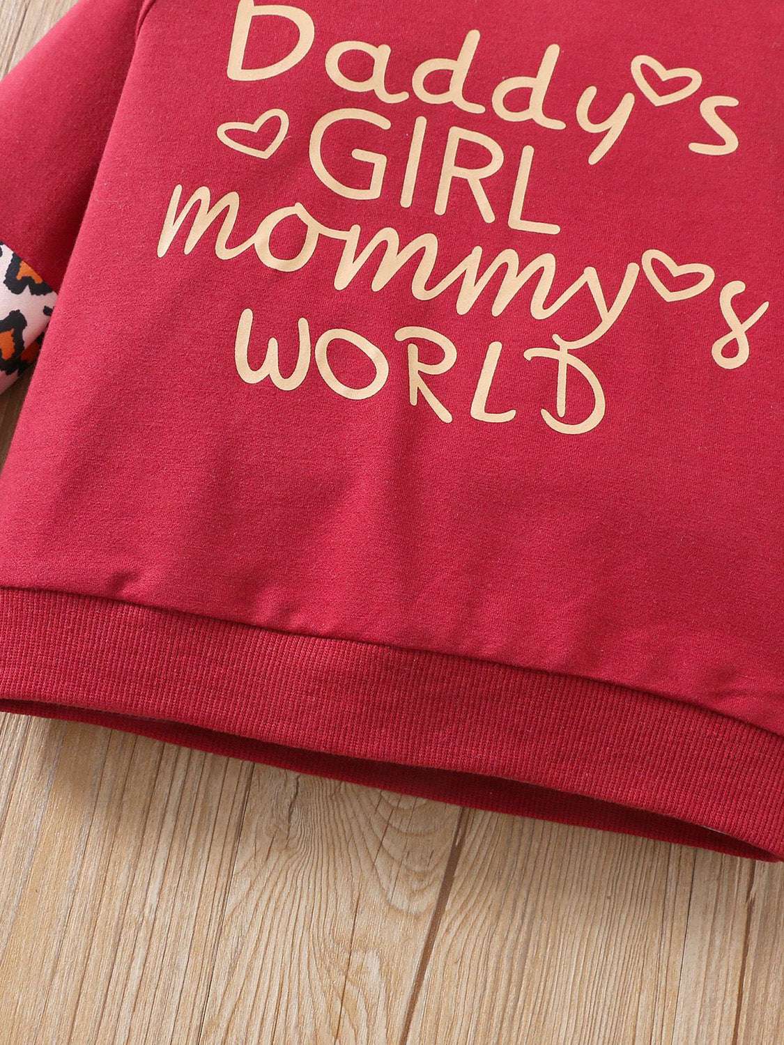 WORLD Leopard Top DADDY'S GIRL MOMMY'S Pants Set