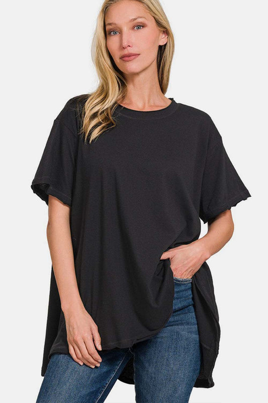 Zenana Round Neck Short Sleeve