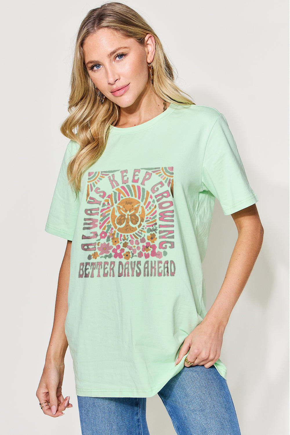 Simply Love Full Size Graphic Round Neck Short Sleeve