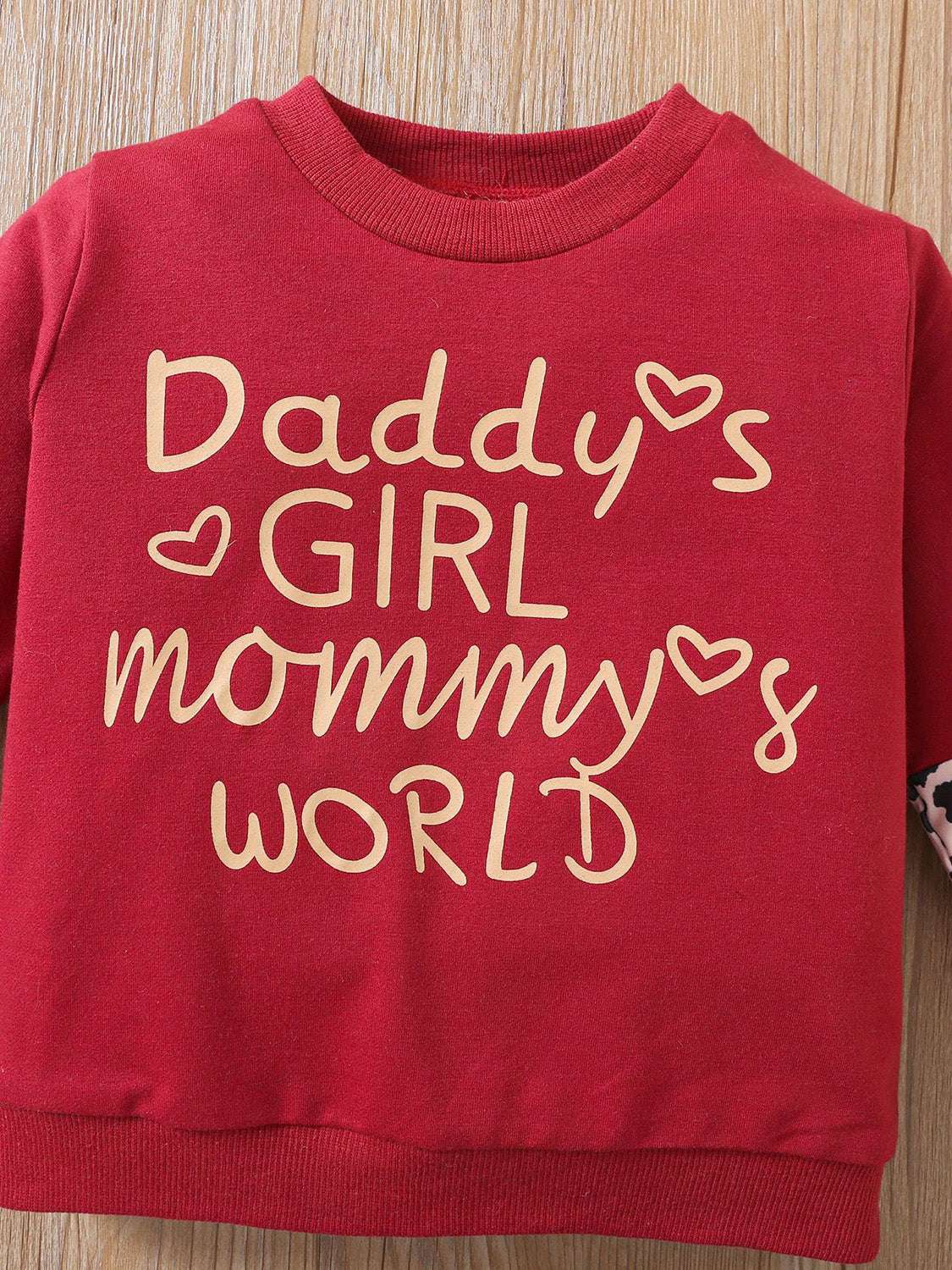 WORLD Leopard Top DADDY'S GIRL MOMMY'S Pants Set