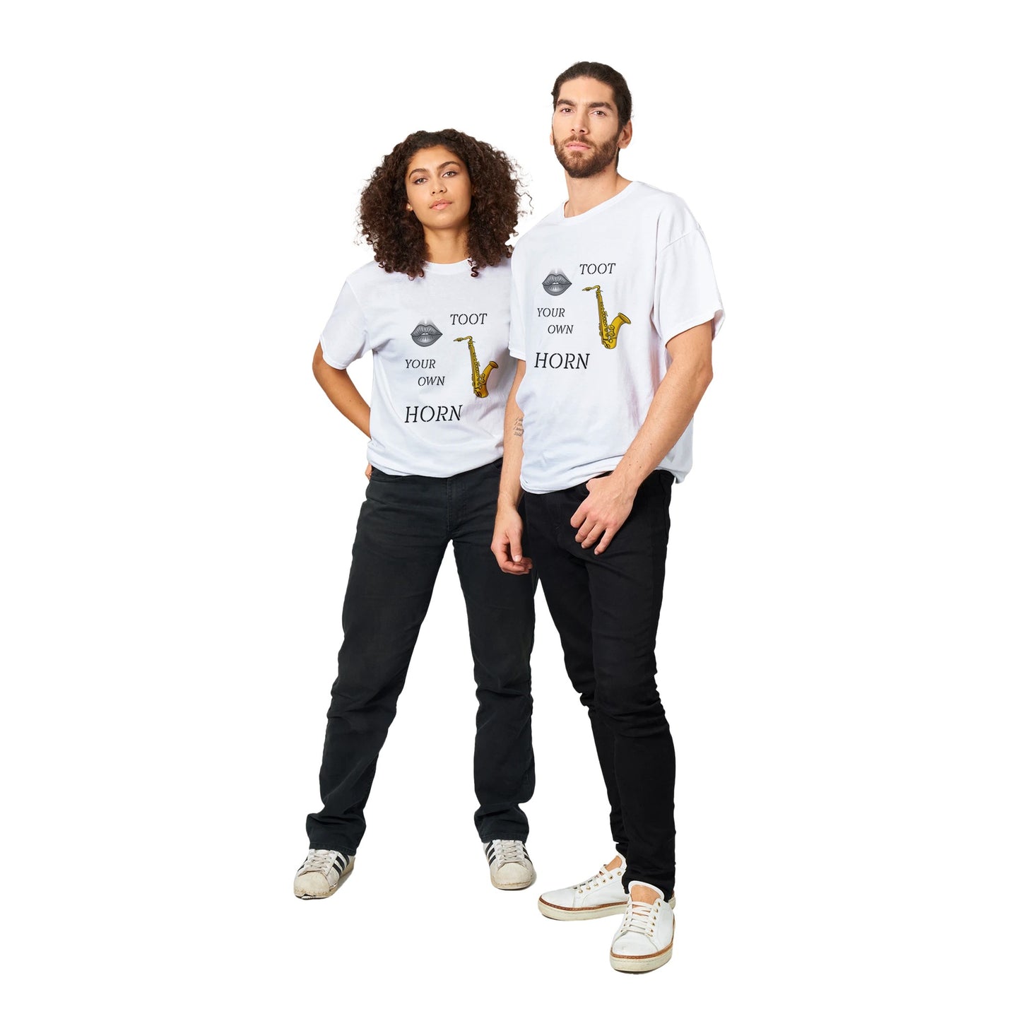 Heavyweight Unisex Crewneck T-shirt - Toot Your Own Horn