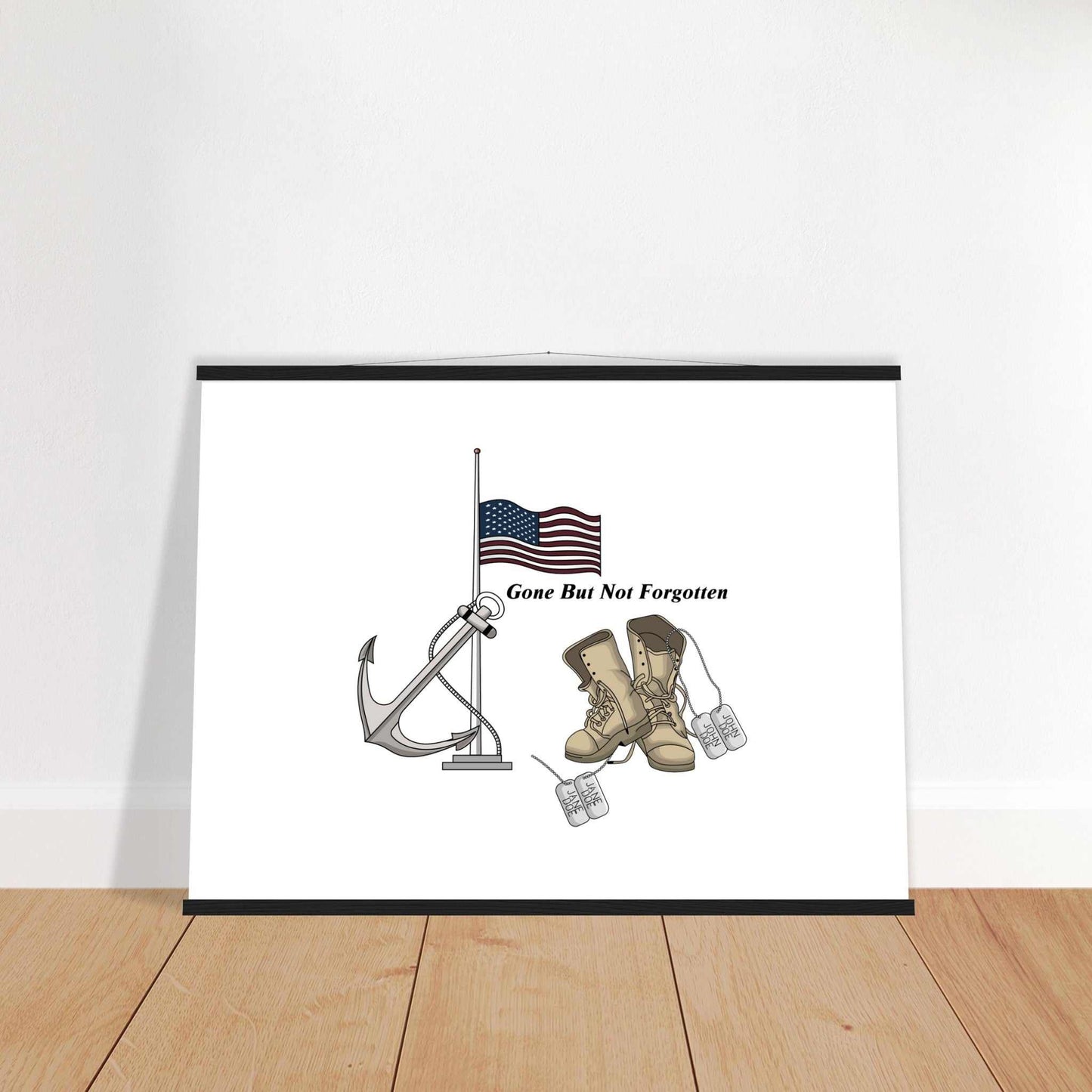 Premium Matte Paper Poster with Hanger - - Gone But NOT Forgotten