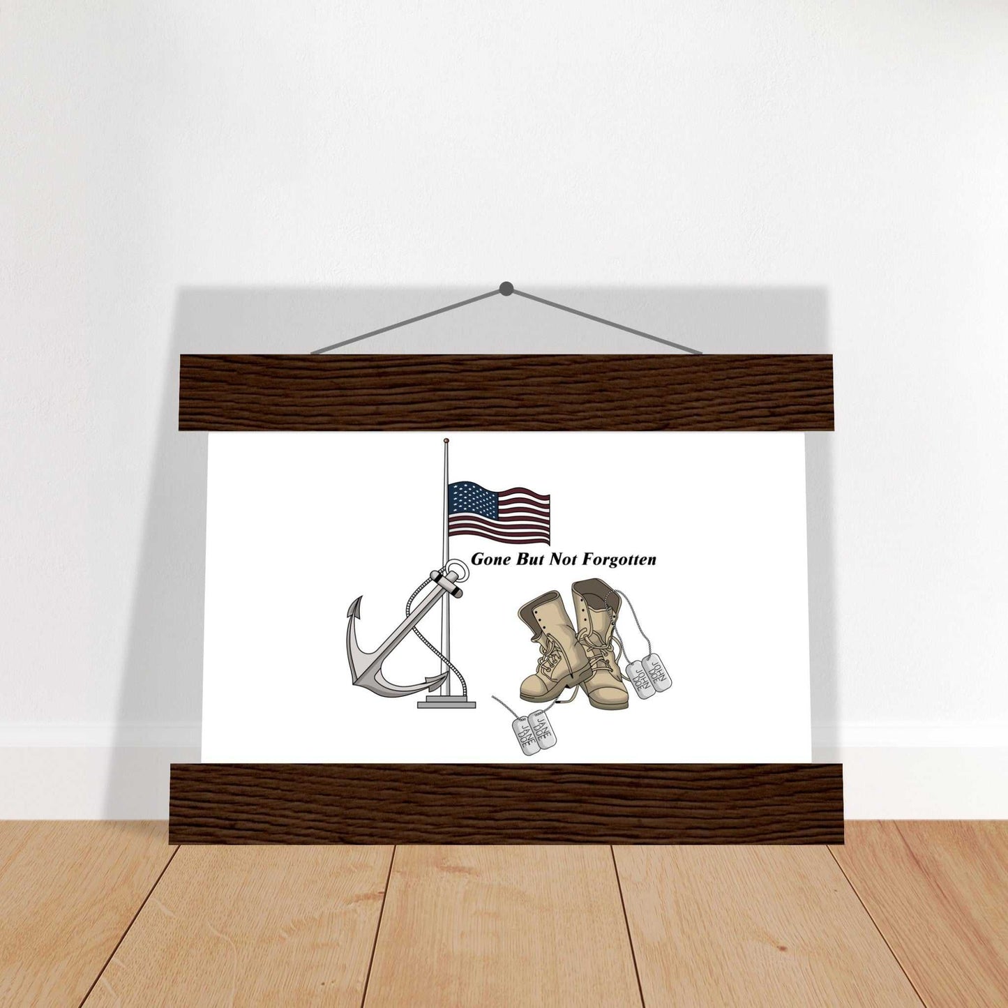Premium Matte Paper Poster with Hanger - - Gone But NOT Forgotten