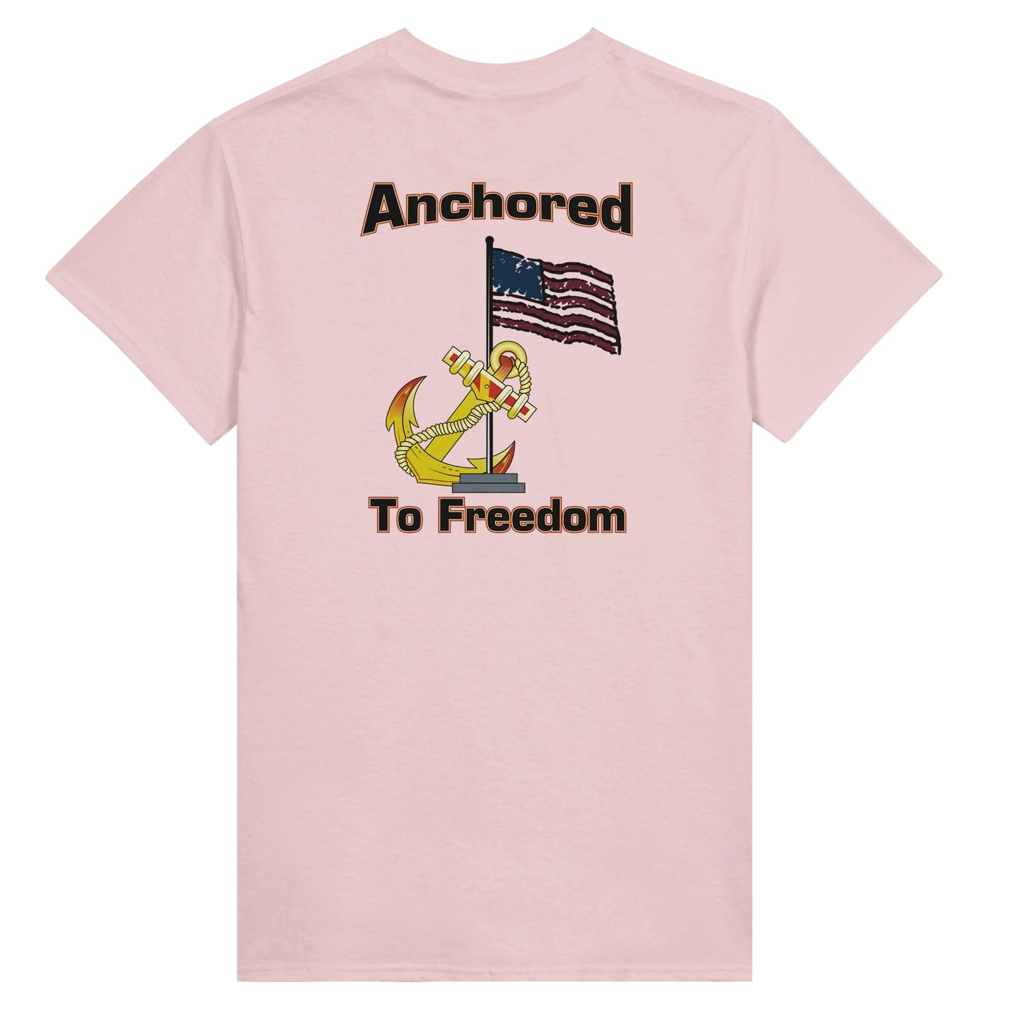 Heavyweight Womens Crewneck T-shirt - Anchored to Freedom new