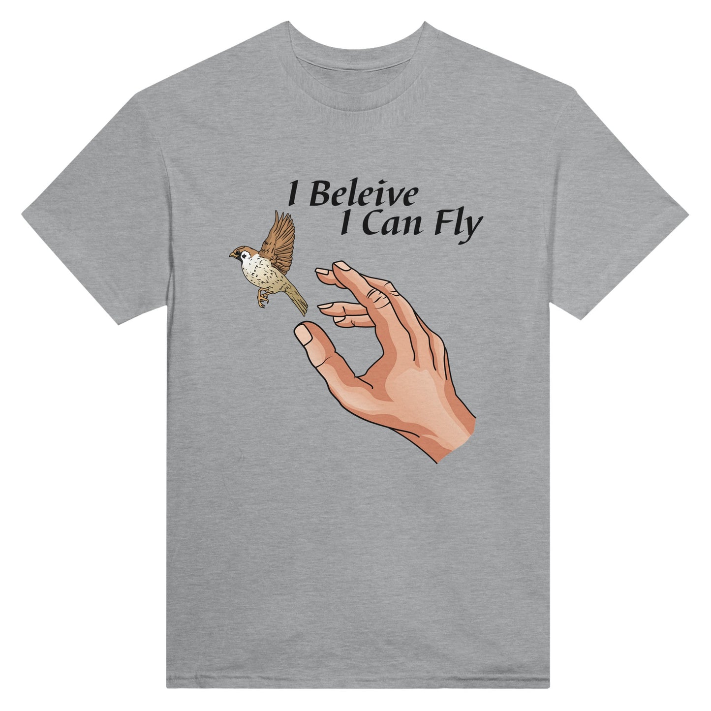 Heavyweight Unisex Crewneck T-shirt - I Believe I can Fly