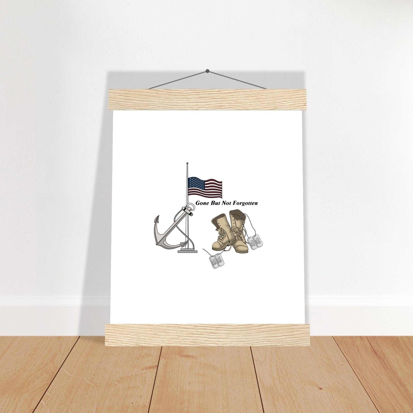 Premium Matte Paper Poster with Hanger - - Gone But NOT Forgotten