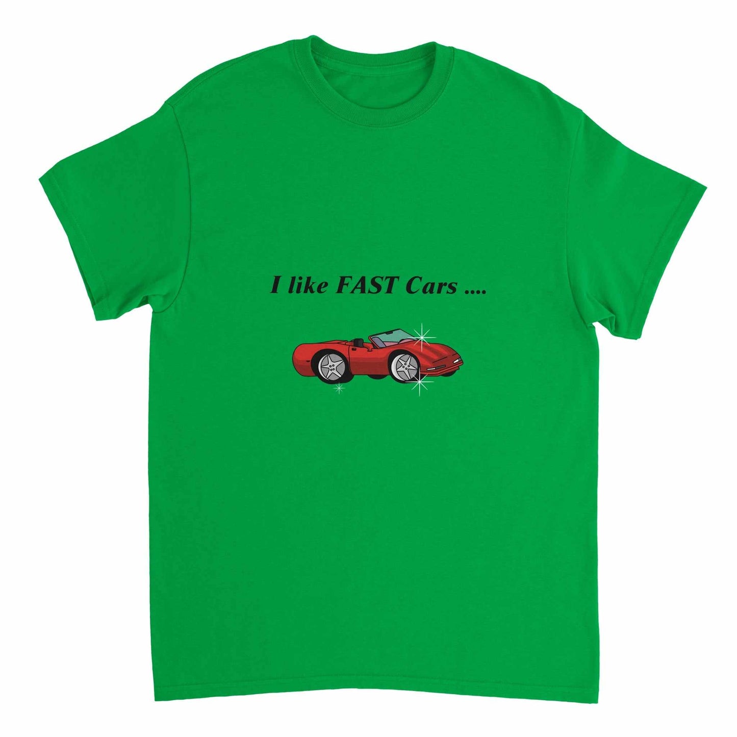 Heavyweight Unisex Crewneck T-shirt - I like Fast Cars