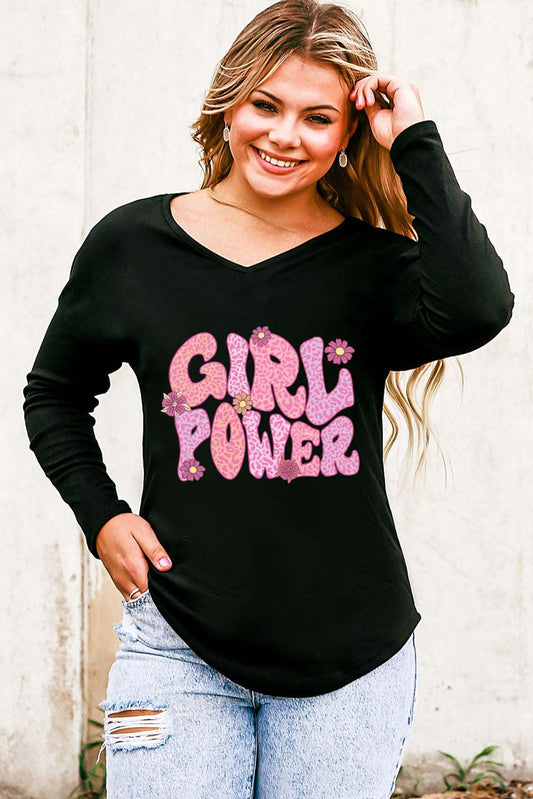 GIRL POWER Leopard Graphic